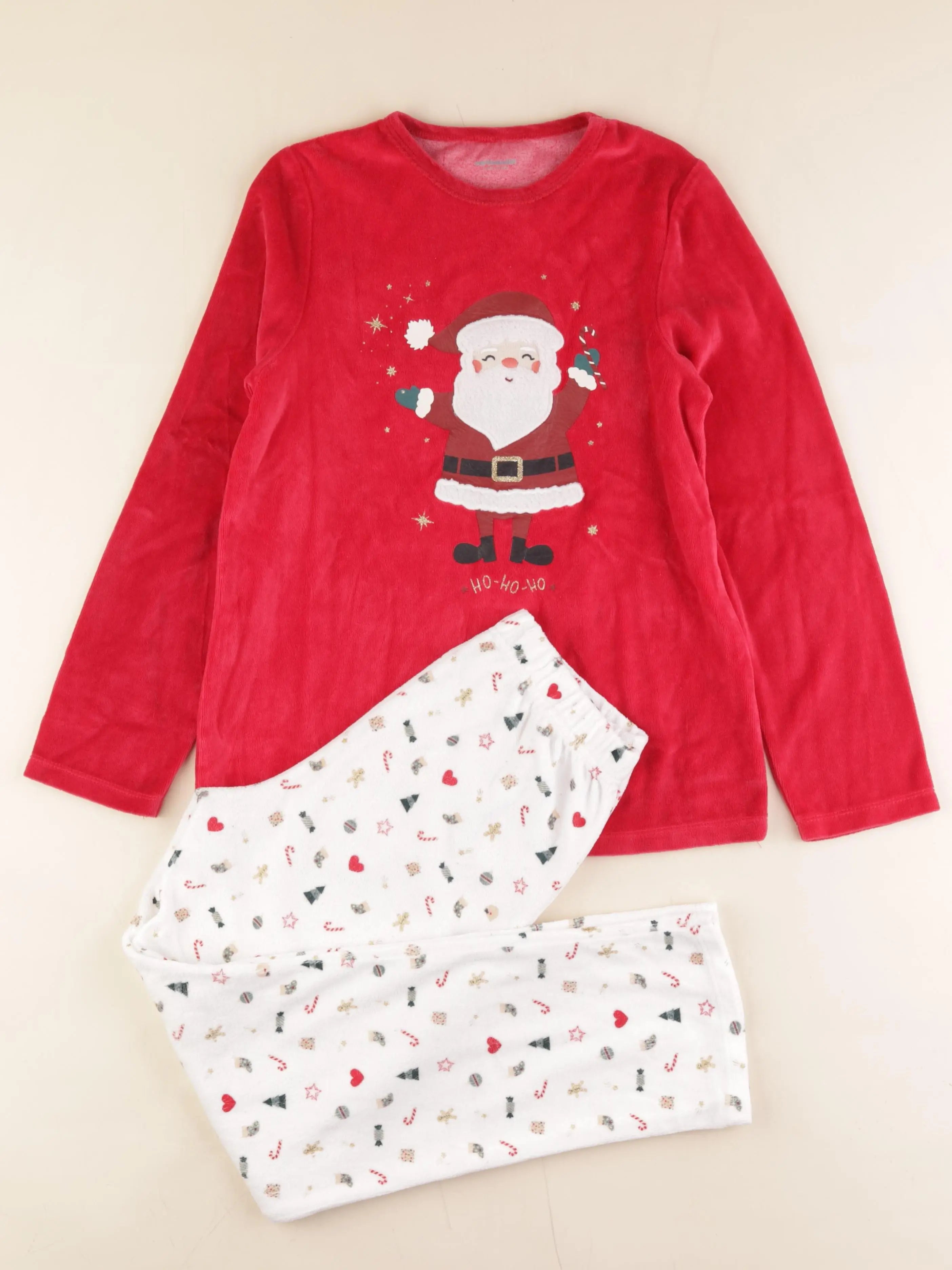 Vertbaudet - pyjama velours rouge - 12 ans