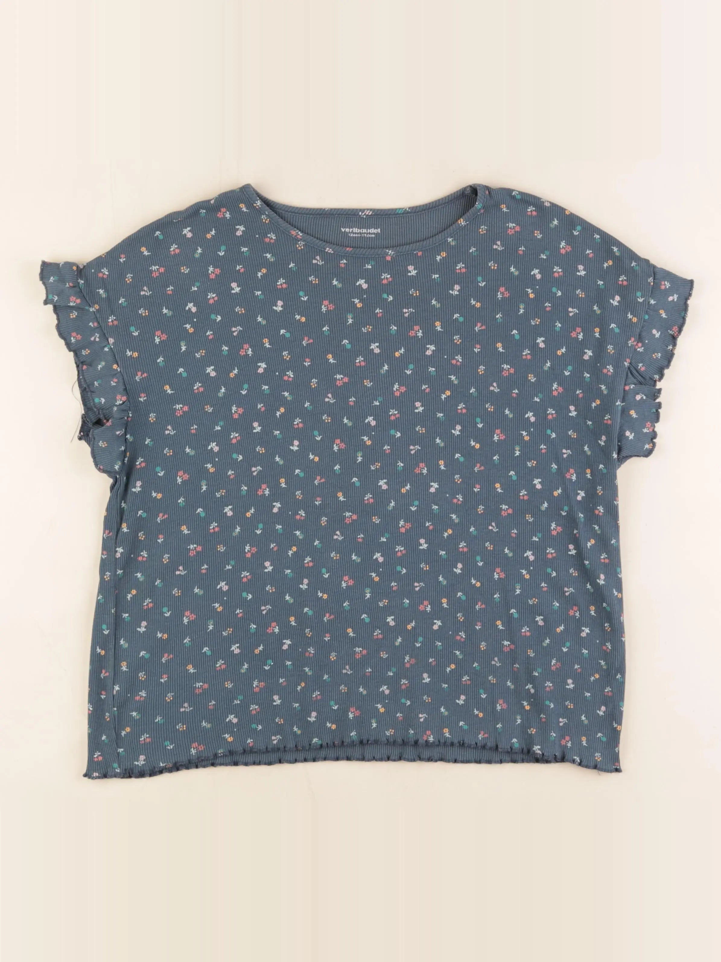 Vertbaudet - tee-shirt bleu - 12 ans