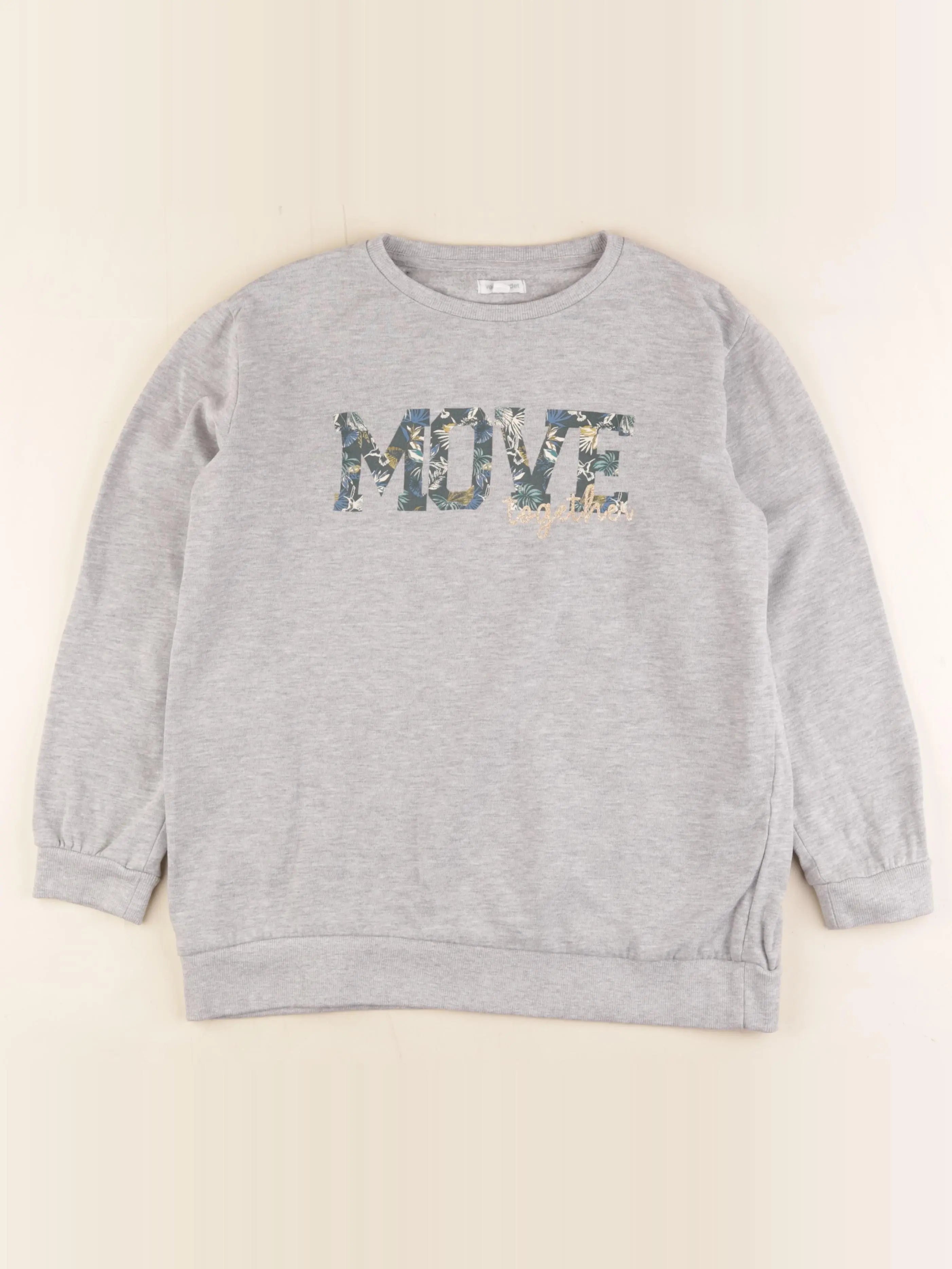 Vertbaudet - sweat gris - 12 ans