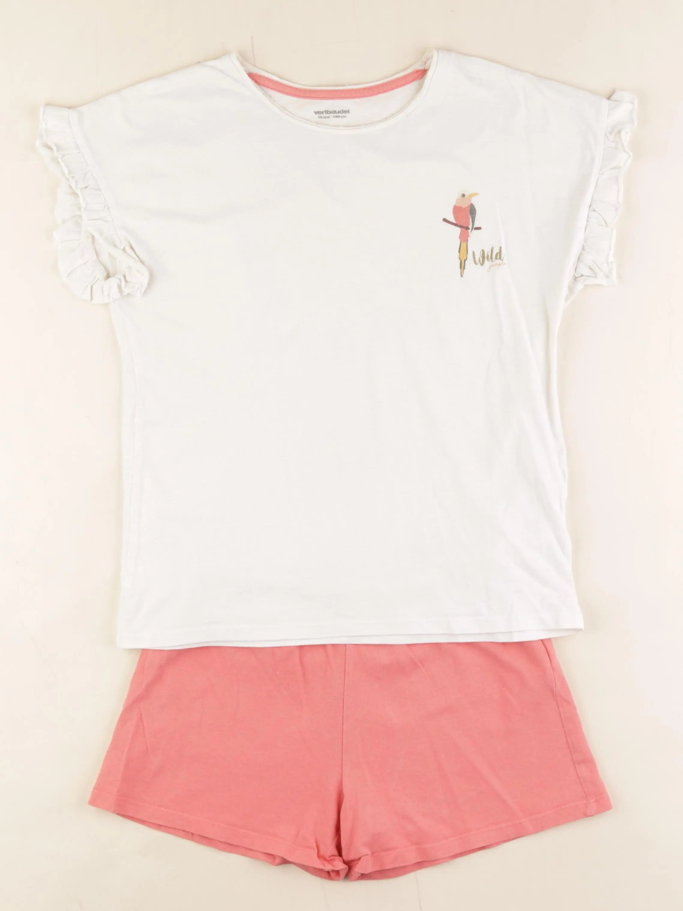 Vertbaudet - pyjama coton blanc - 10 ans