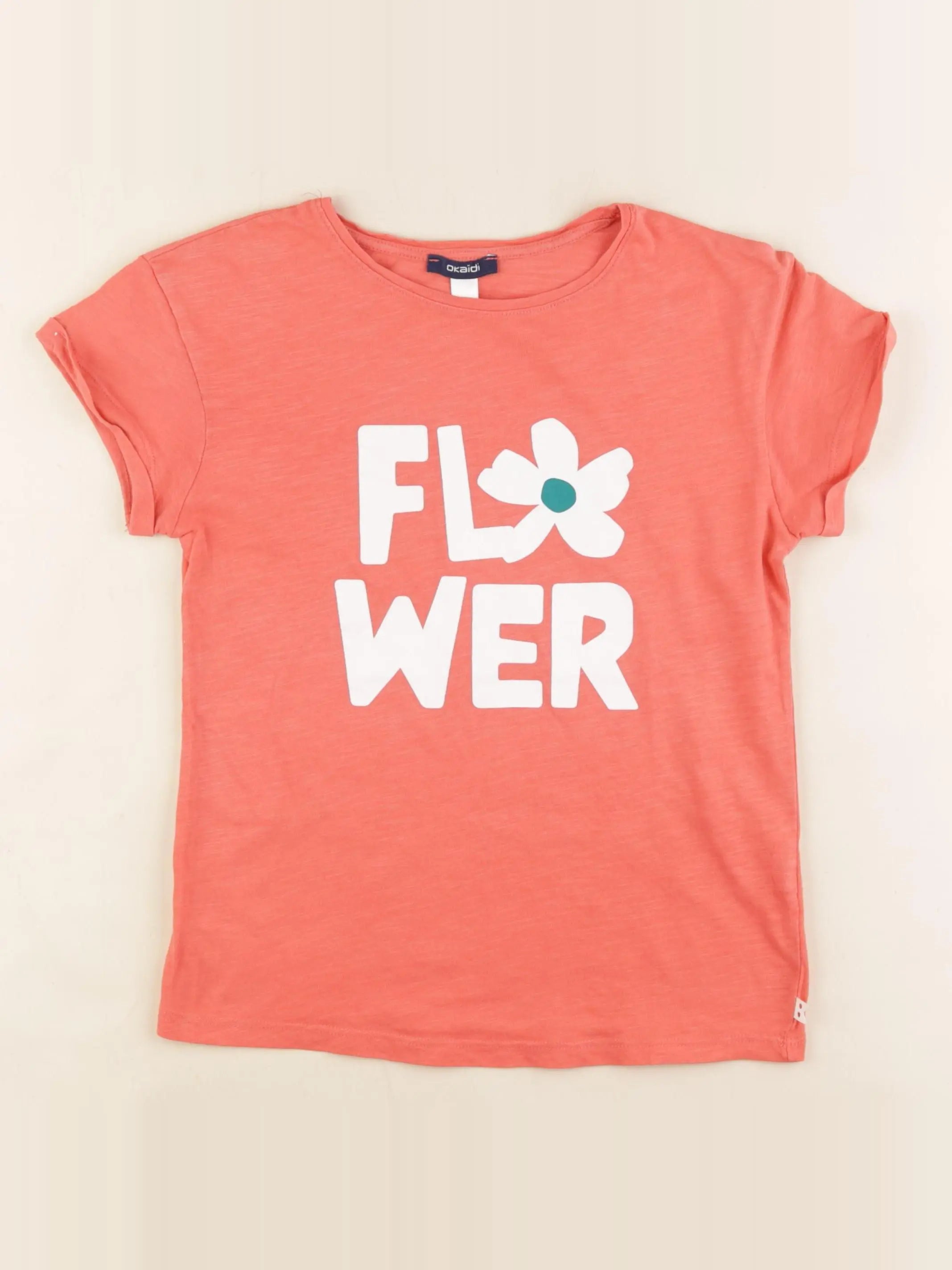 Okaidi - tee-shirt orange - 10 ans