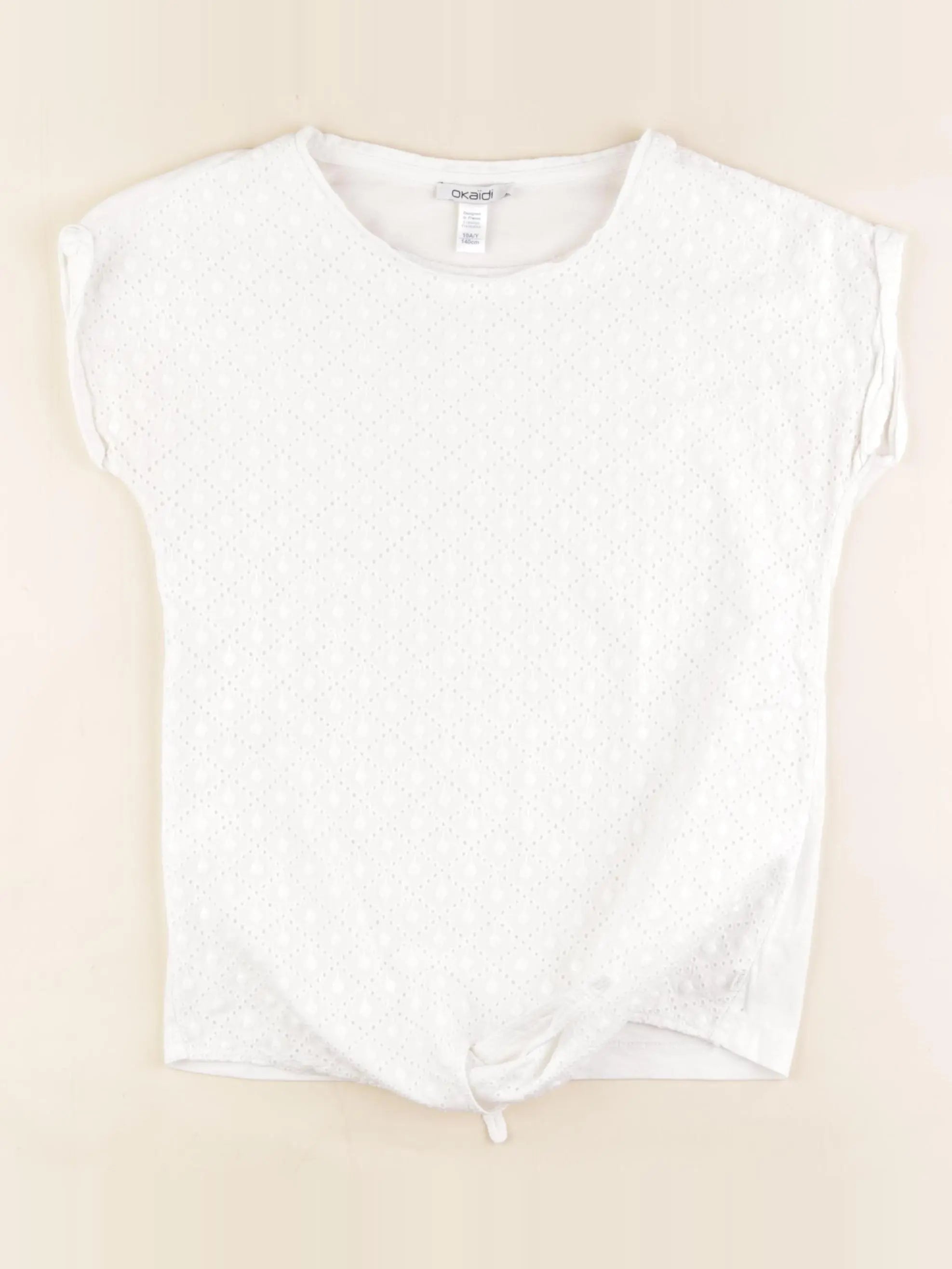 Okaidi - tee-shirt blanc - 10 ans