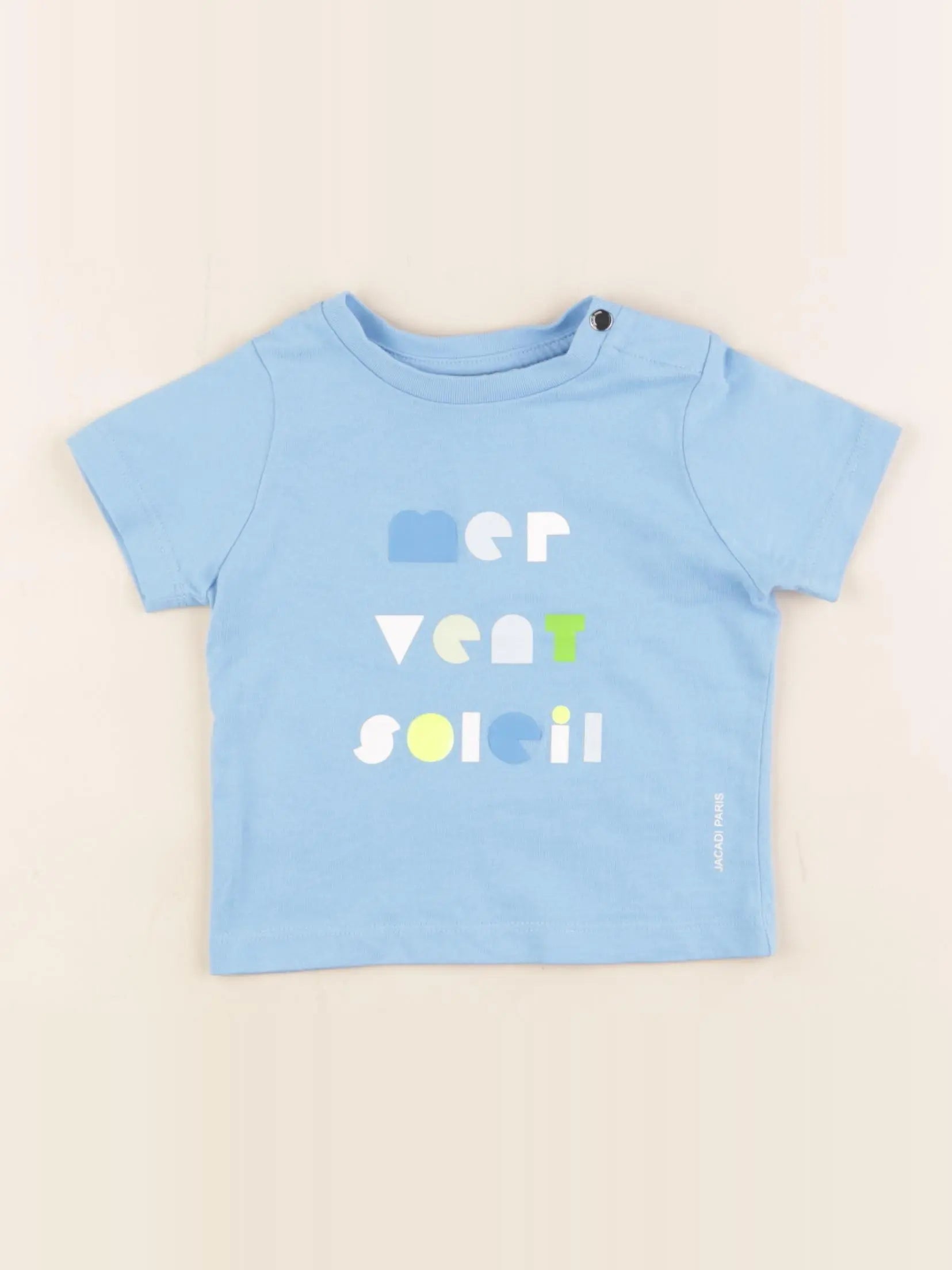 Jacadi - tee-shirt bleu - 12 mois