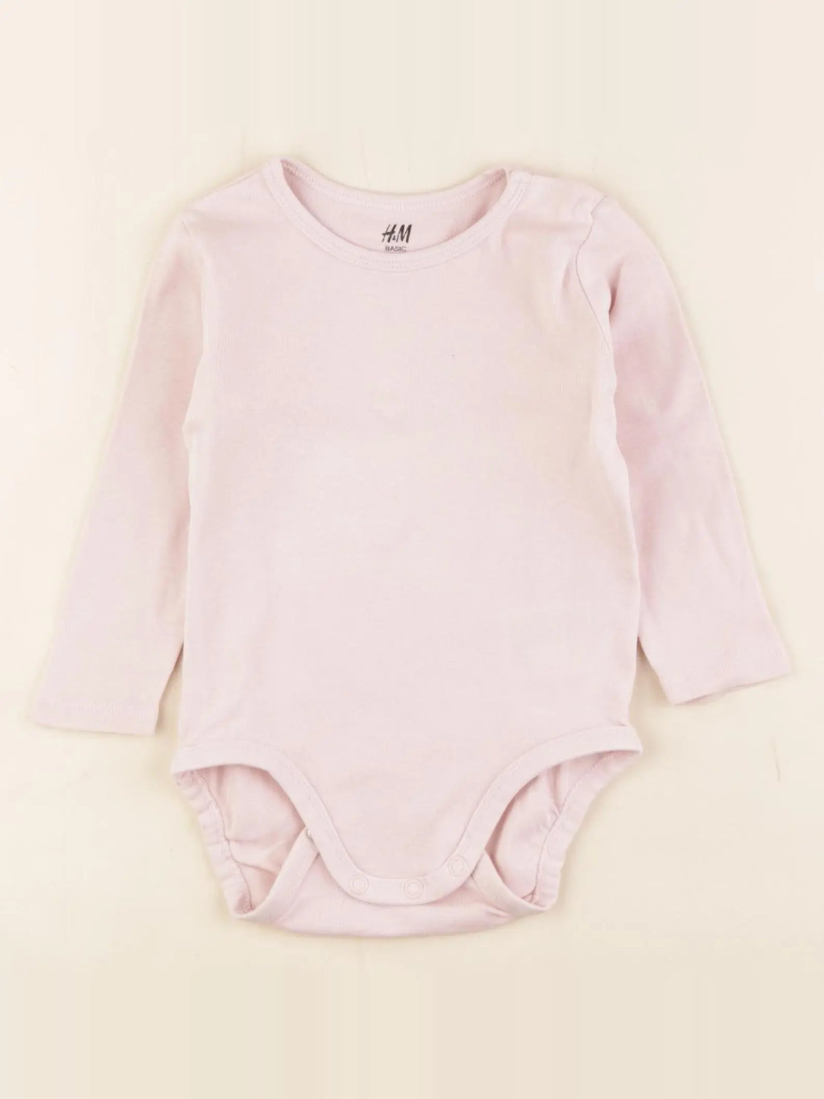 H&M - body rose - 6/9 mois