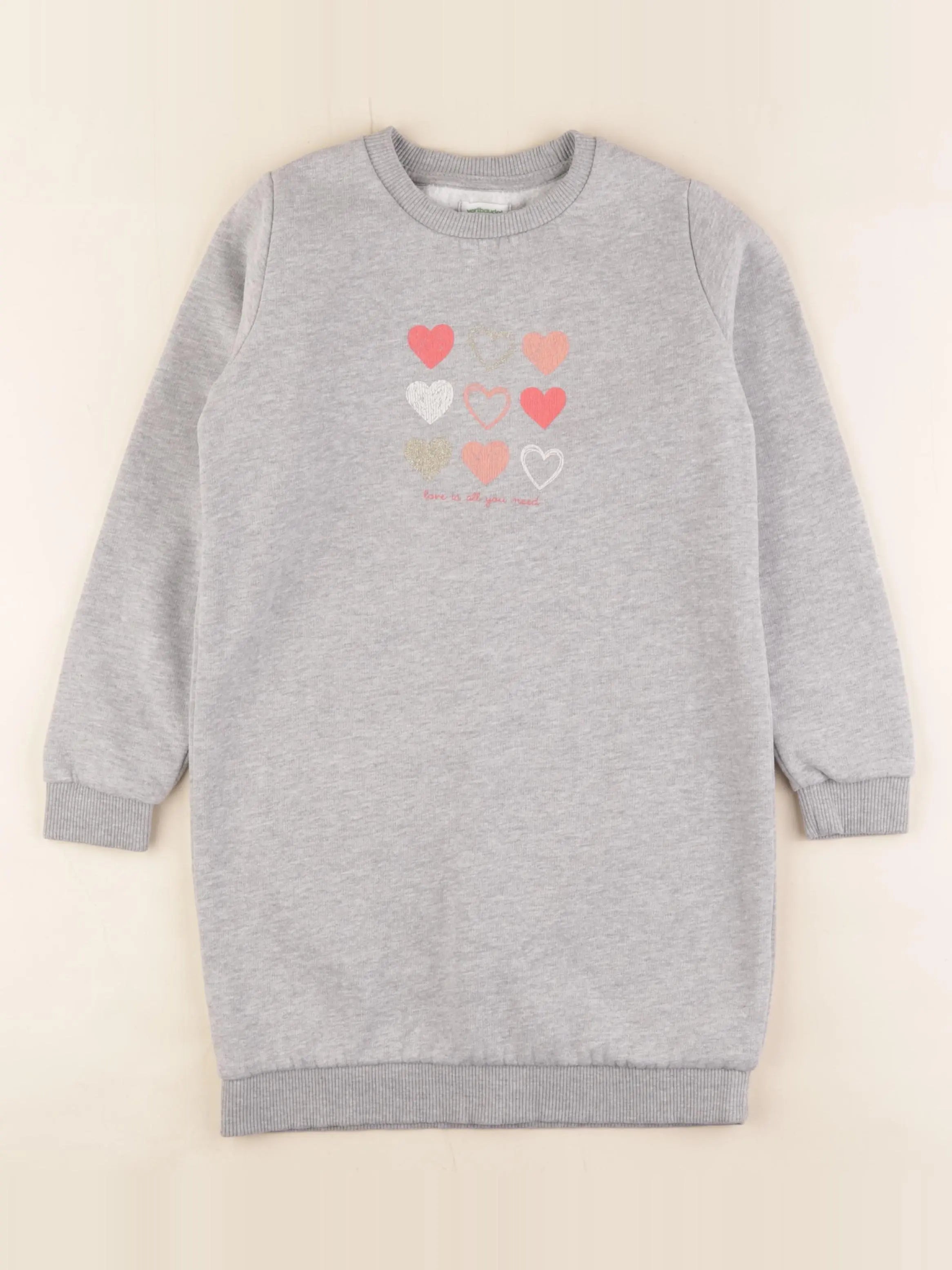 Vertbaudet - robe gris - 8 ans