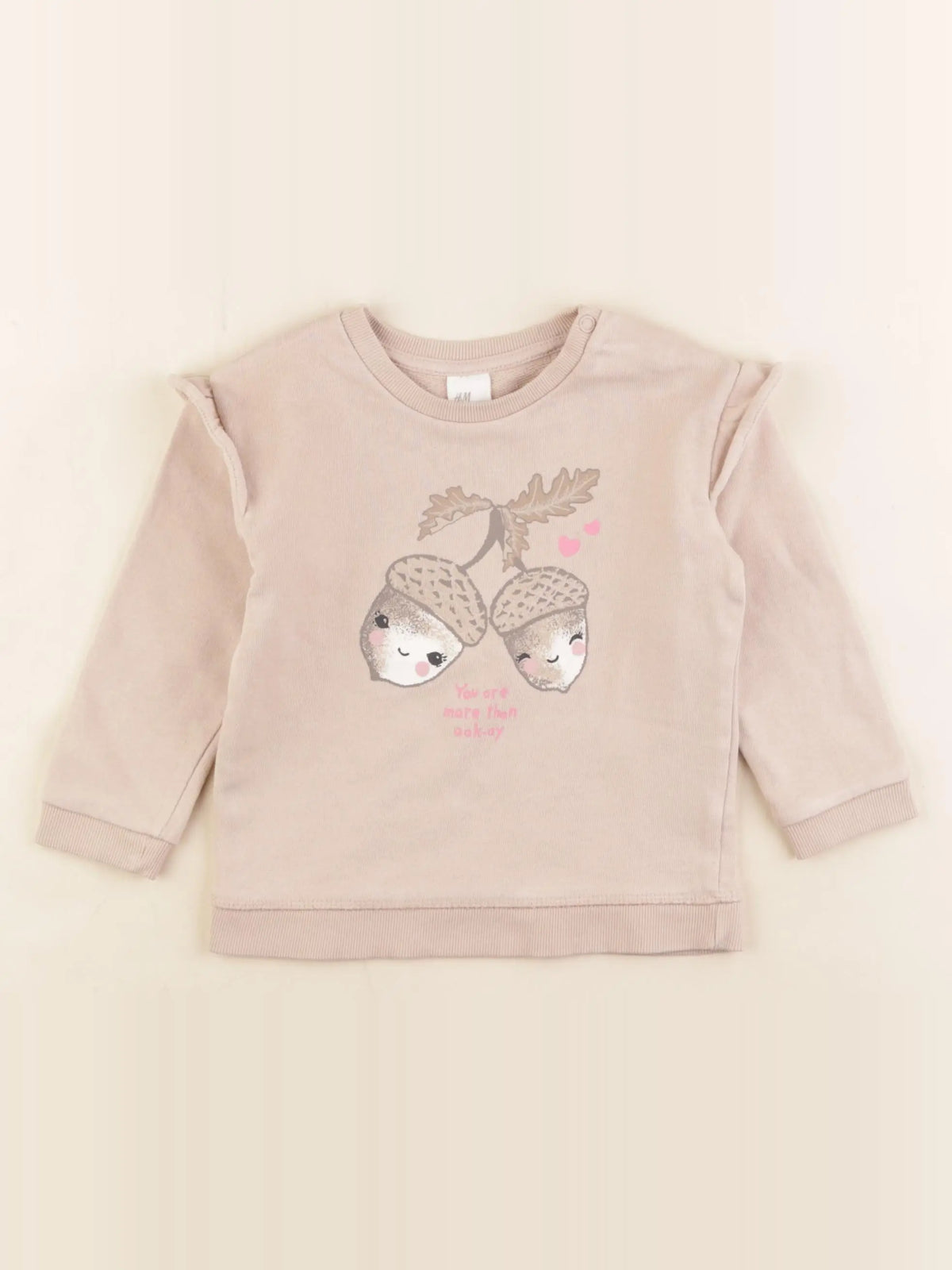H&M - sweat marron - 9/12 mois