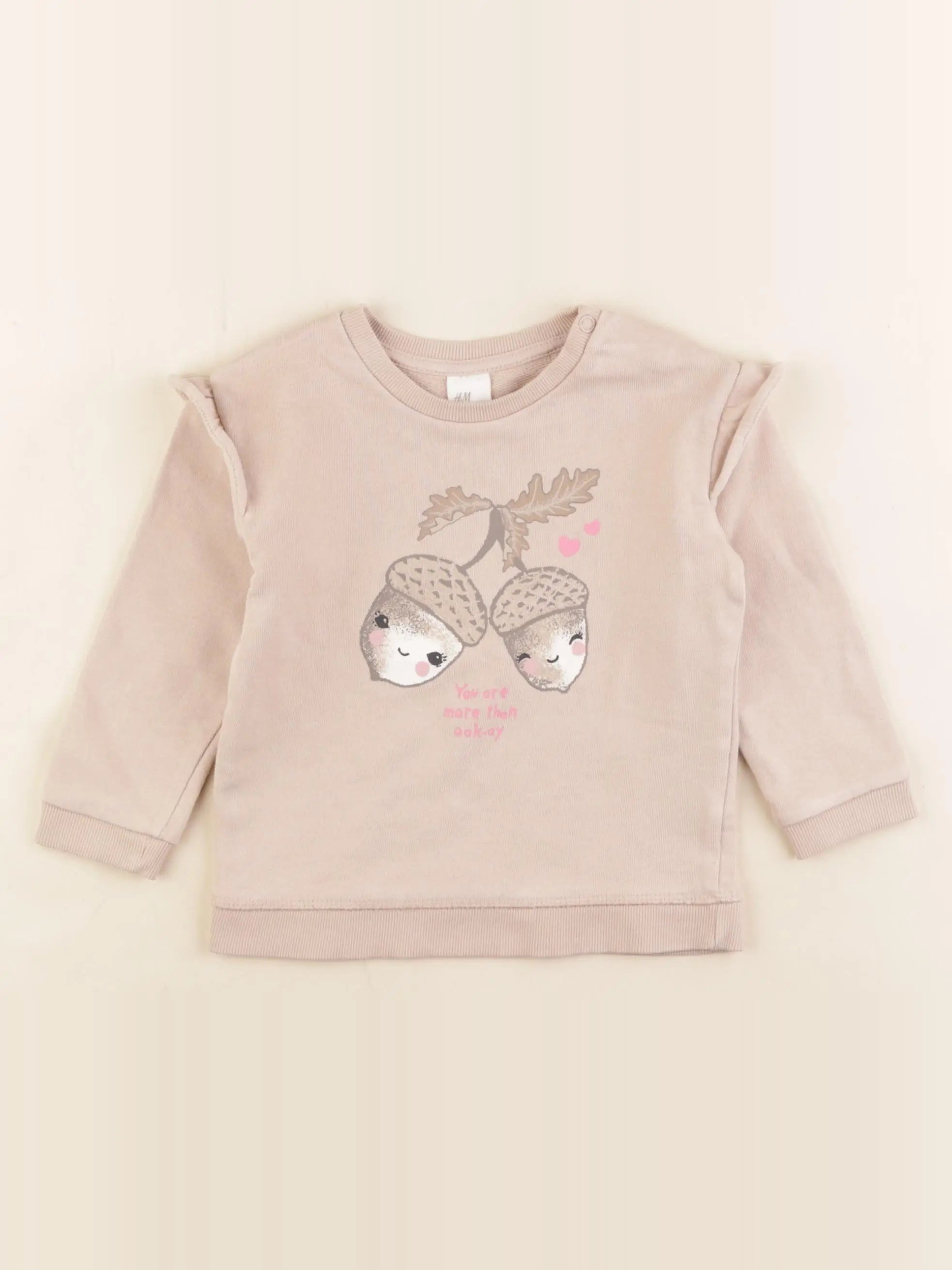 H&M - sweat marron - 9/12 mois