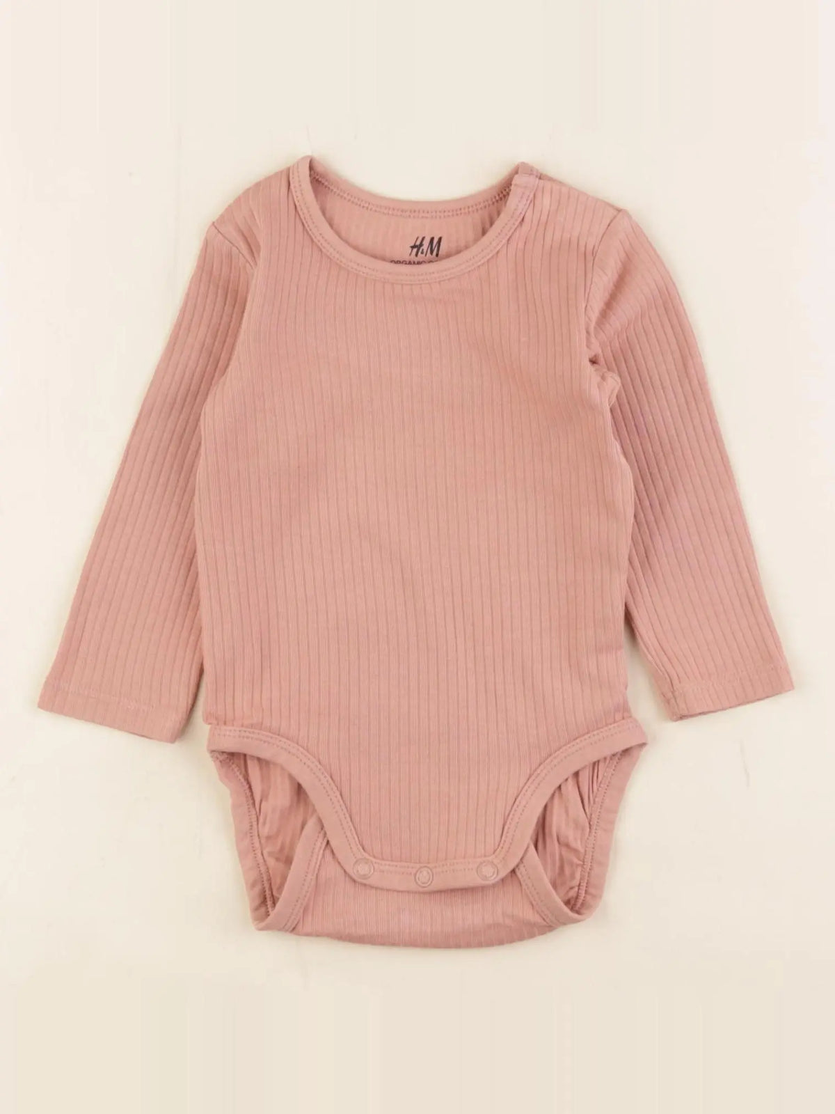 H&M - body rose - 4/6 mois