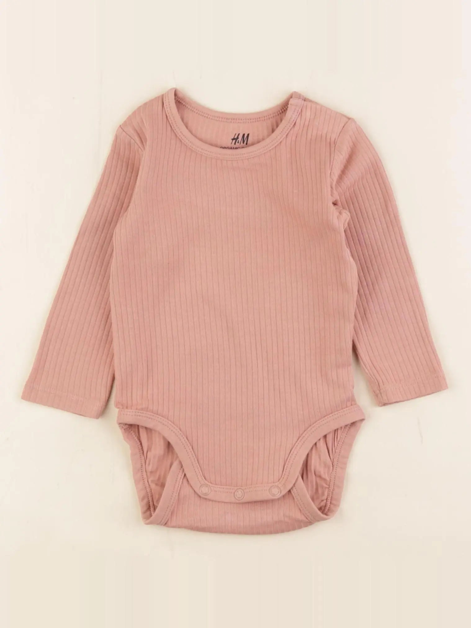 H&M - body rose - 4/6 mois