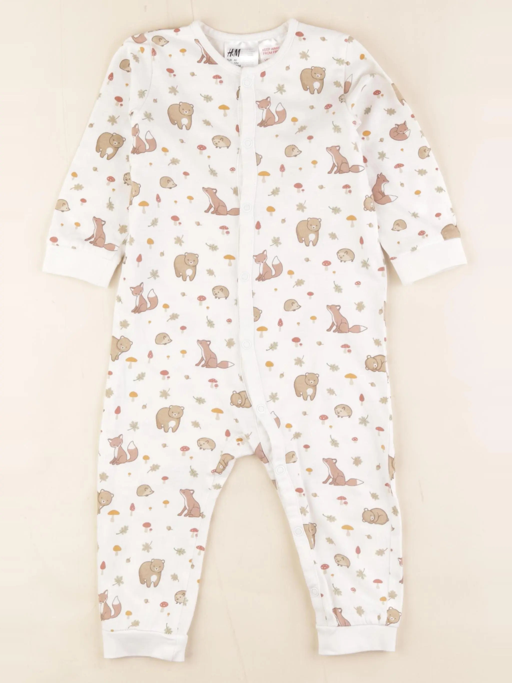 H&M - pyjama coton blanc - 9/12 mois