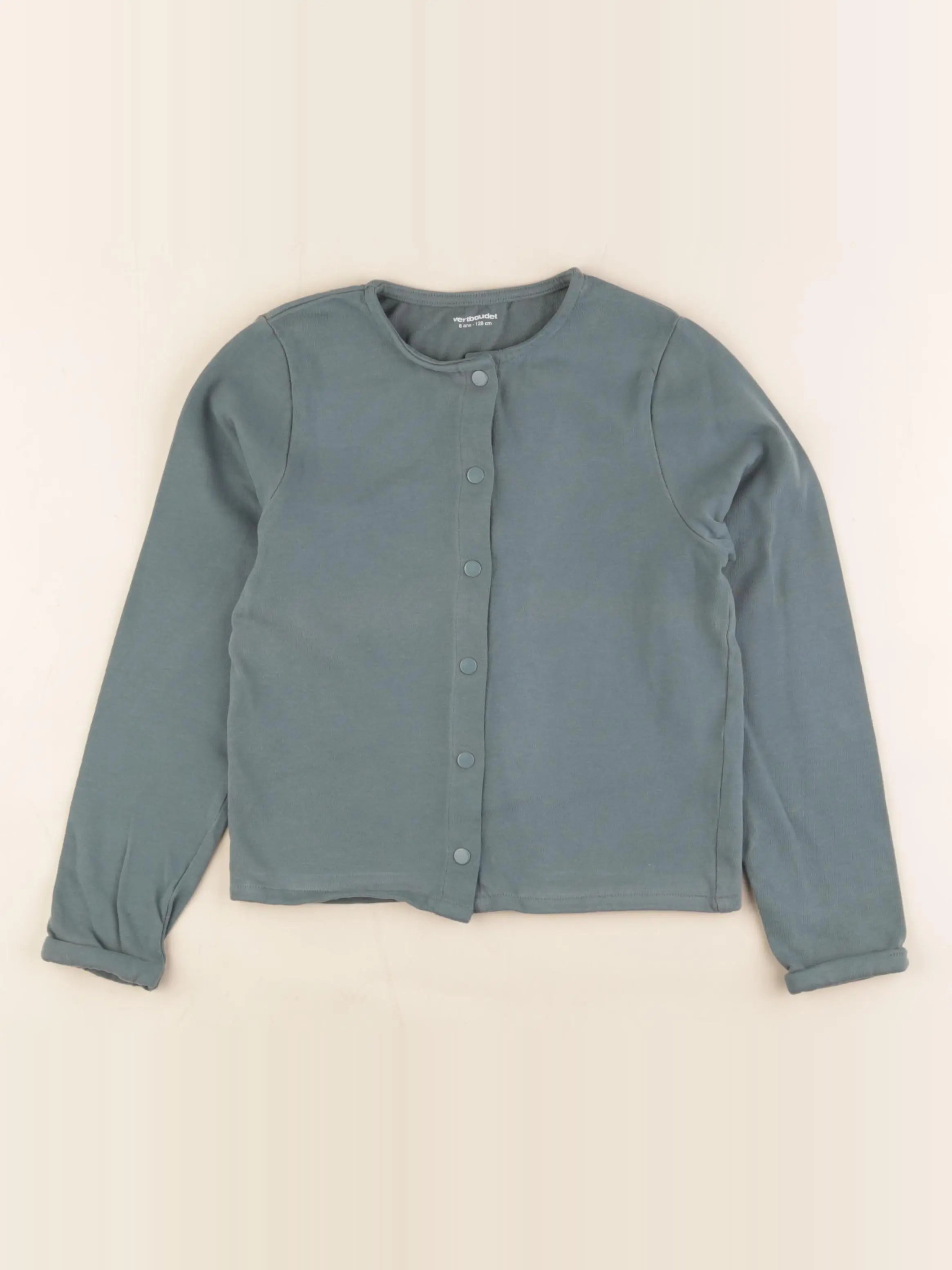 Vertbaudet - sweat vert - 8 ans