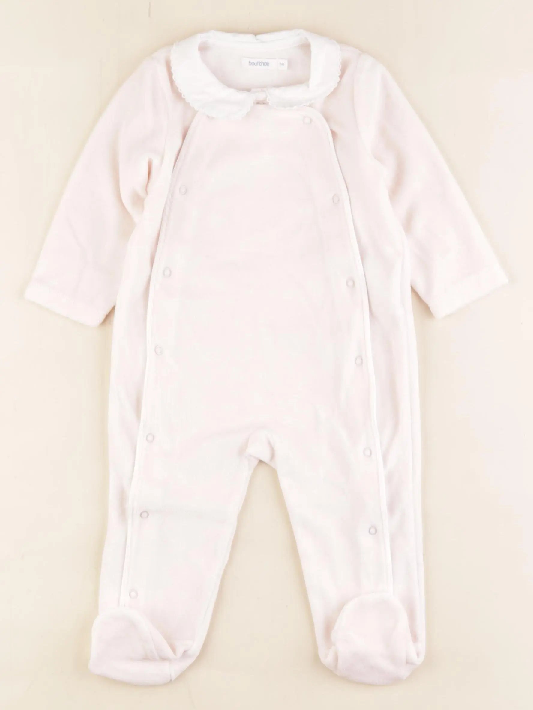 Boutchou - pyjama velours rose - 6 mois