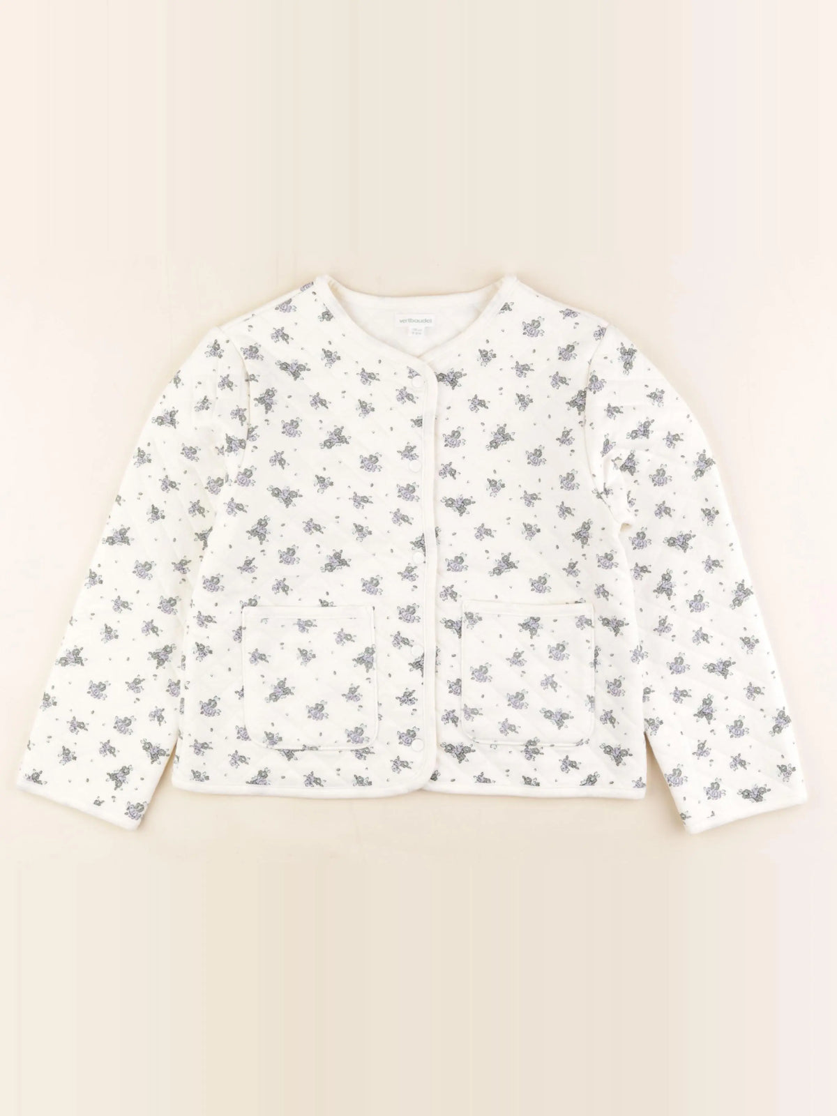 Vertbaudet - sweat beige - 8 ans