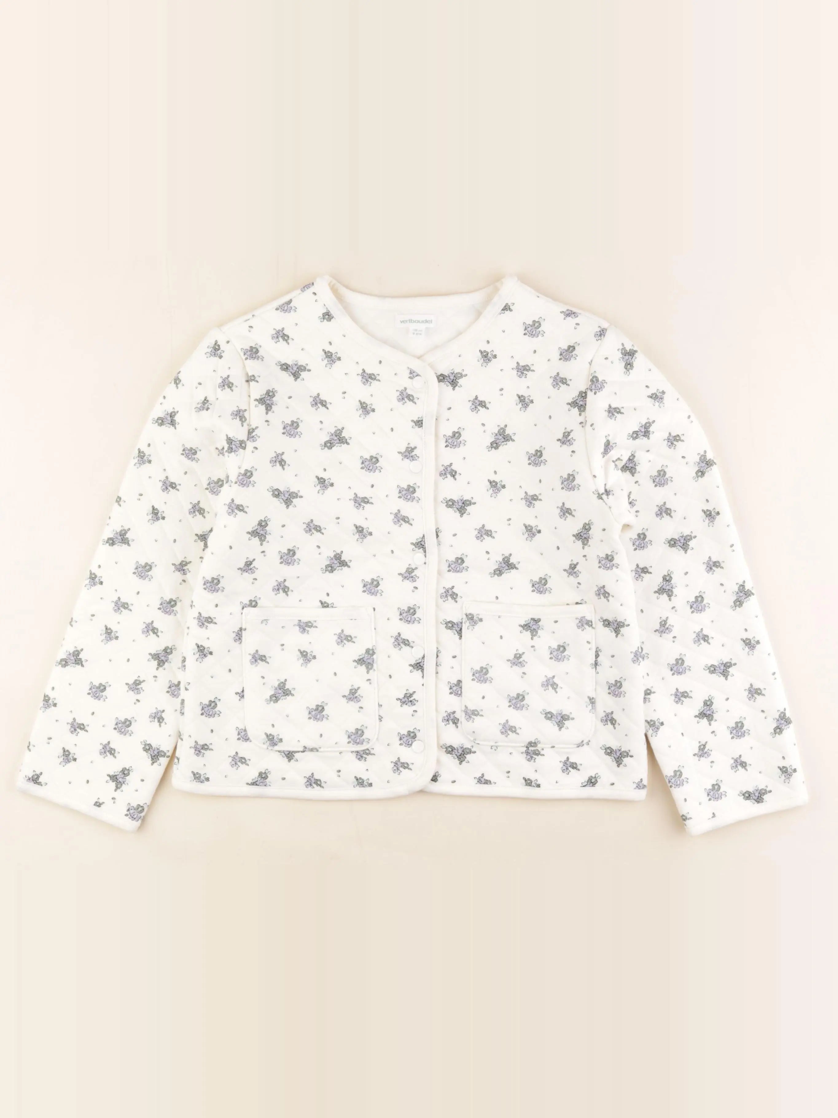 Vertbaudet - sweat beige - 8 ans