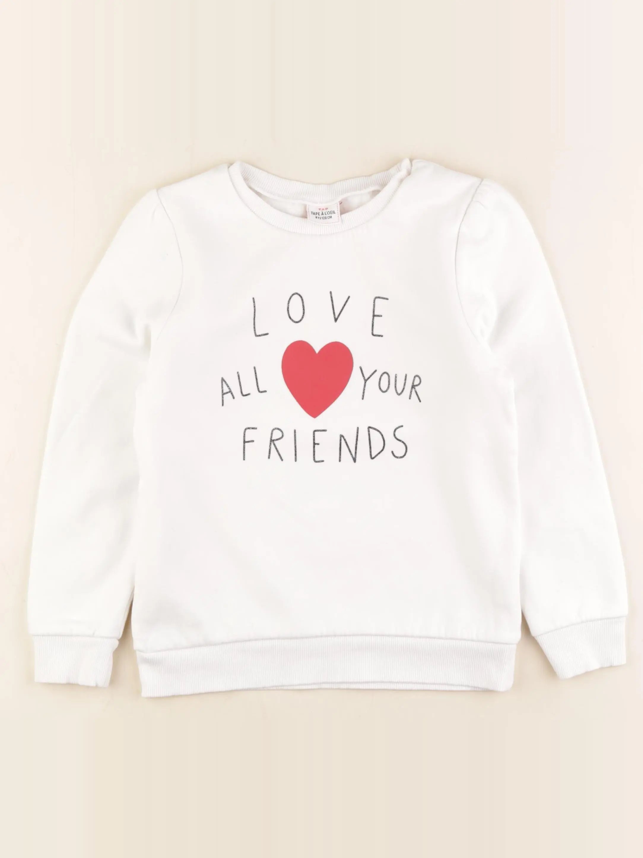 Tape à l'oeil - sweat blanc - 8 ans