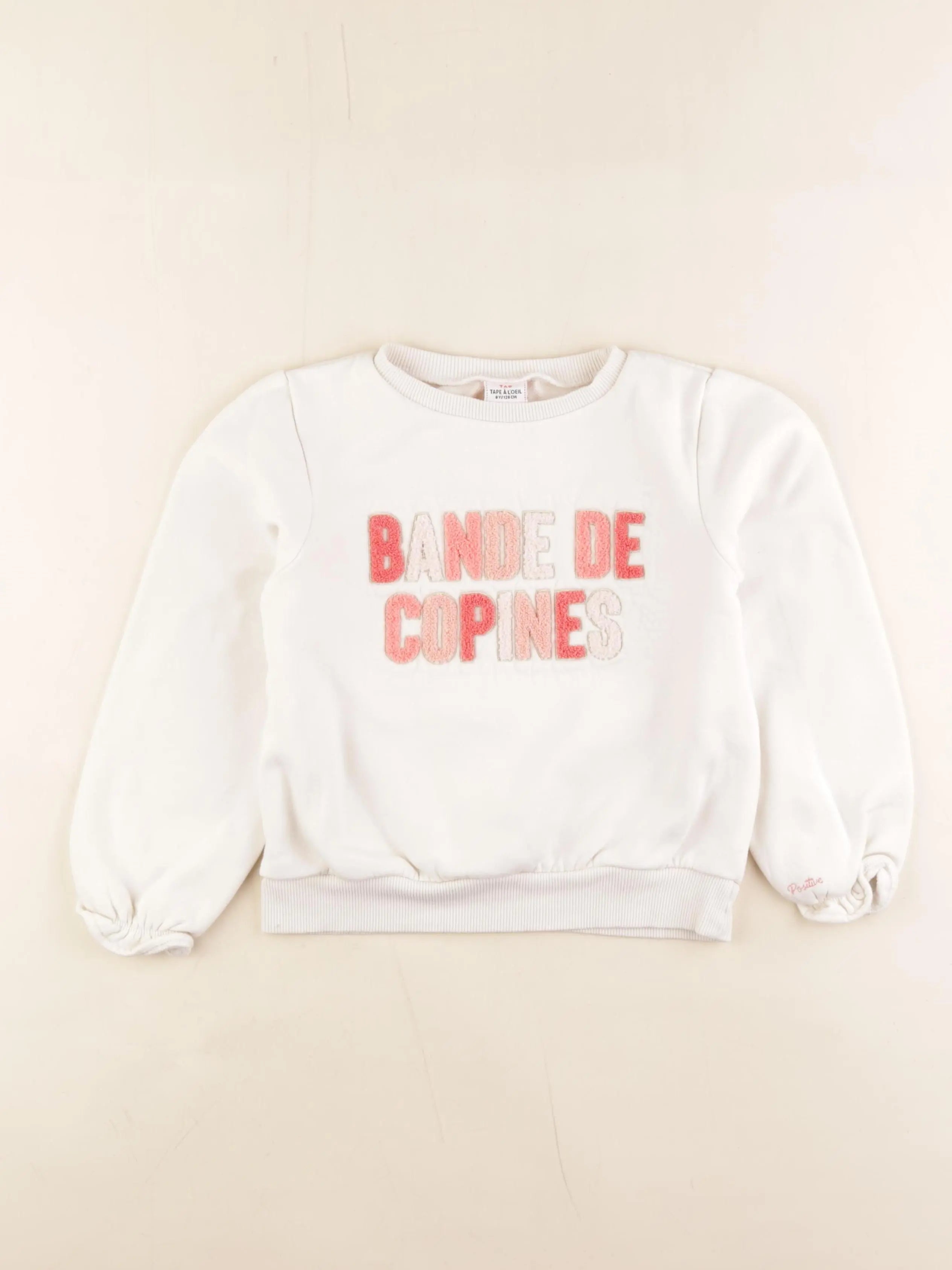 Tape à l'oeil - sweat beige - 8 ans