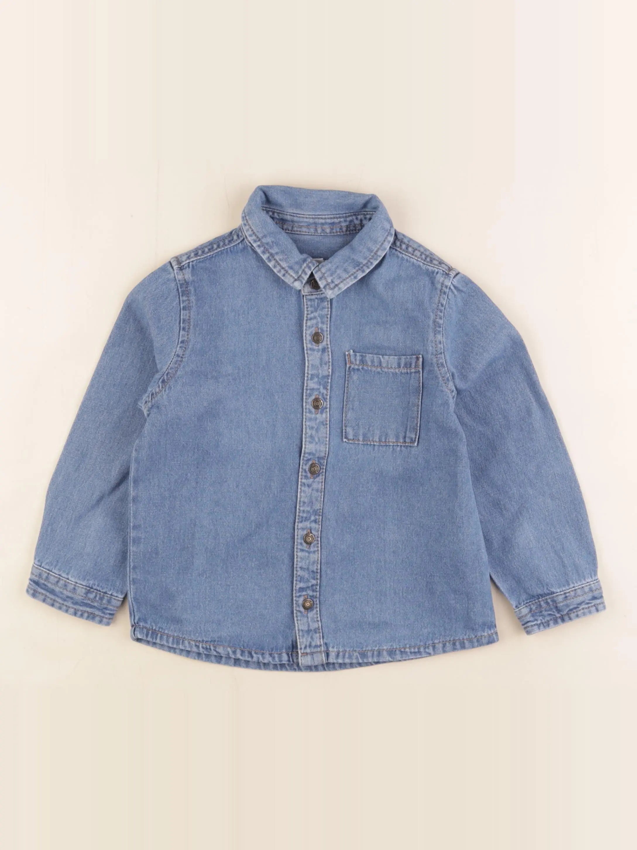 Vertbaudet - chemise bleu - 36 mois