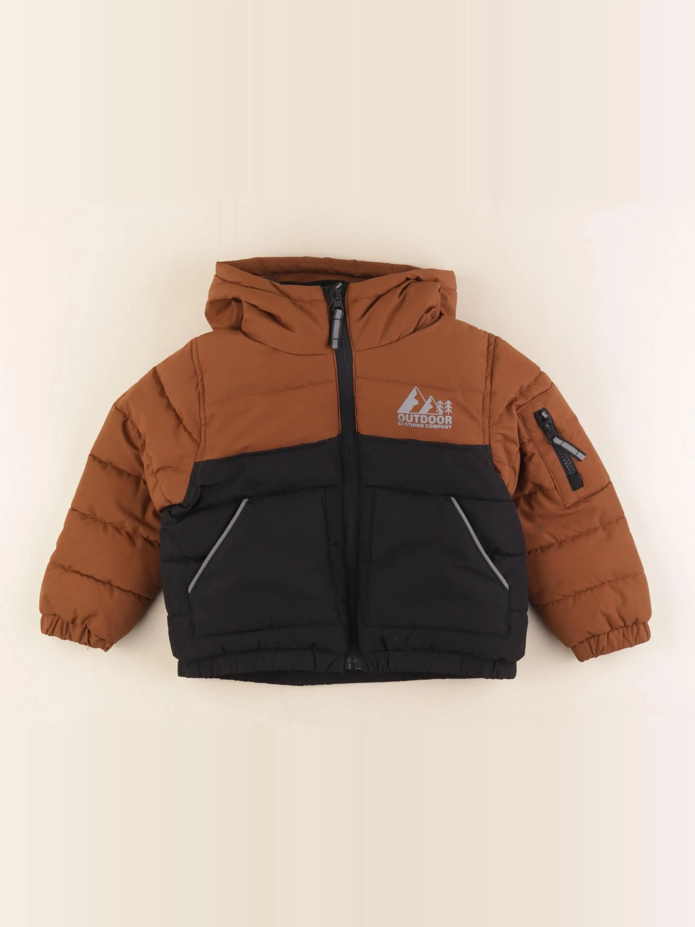 Vertbaudet - doudoune marron - 3 ans