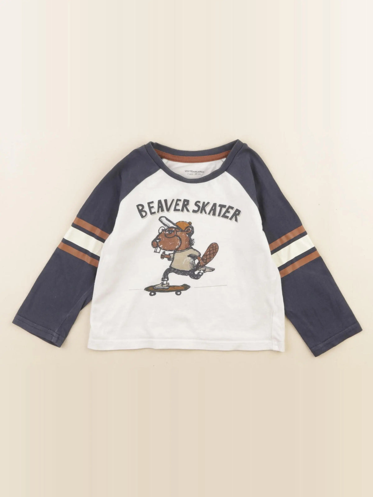 Vertbaudet - tee-shirt blanc - 2 ans