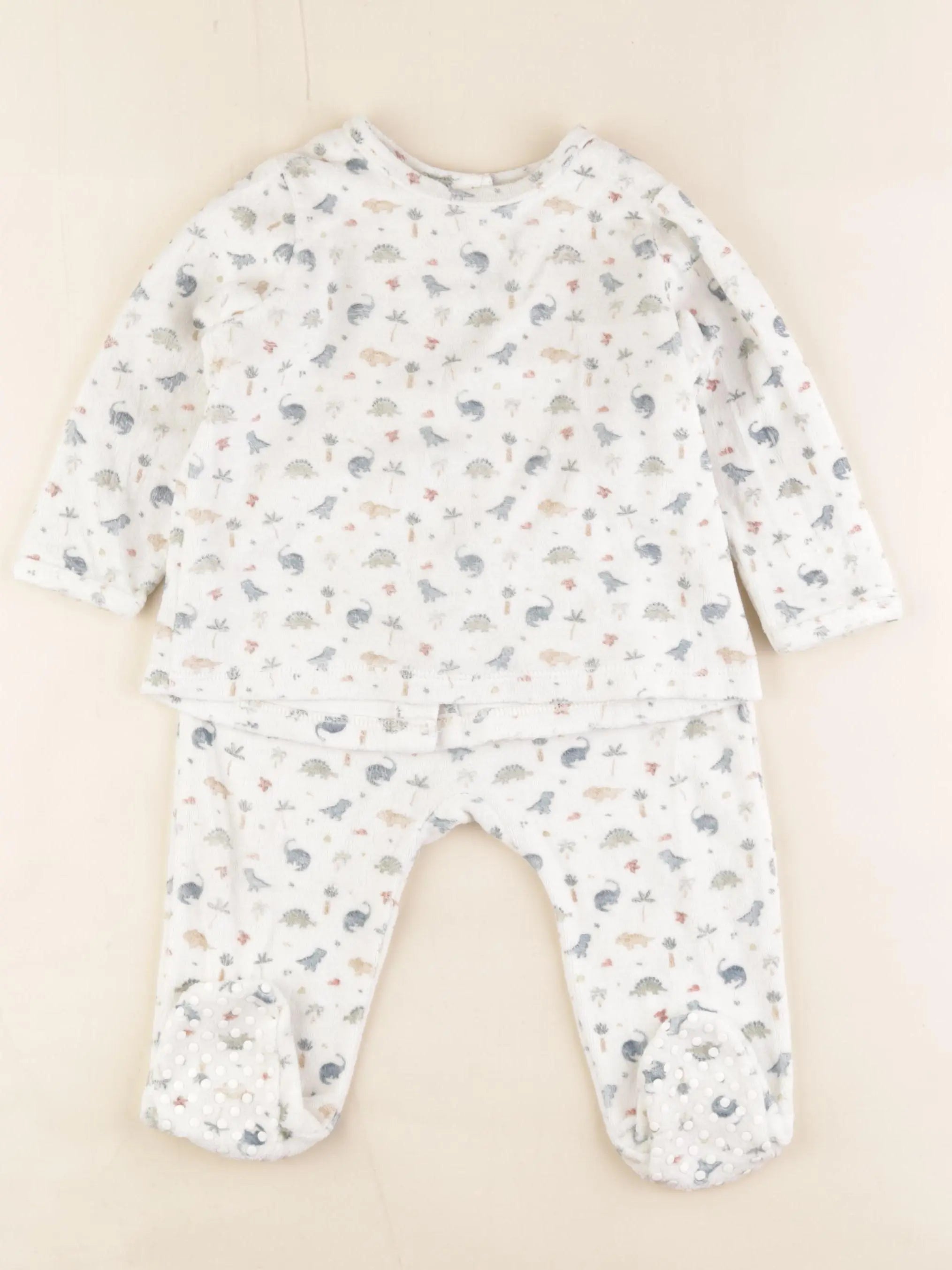 Vertbaudet - pyjama velours blanc - 18 mois