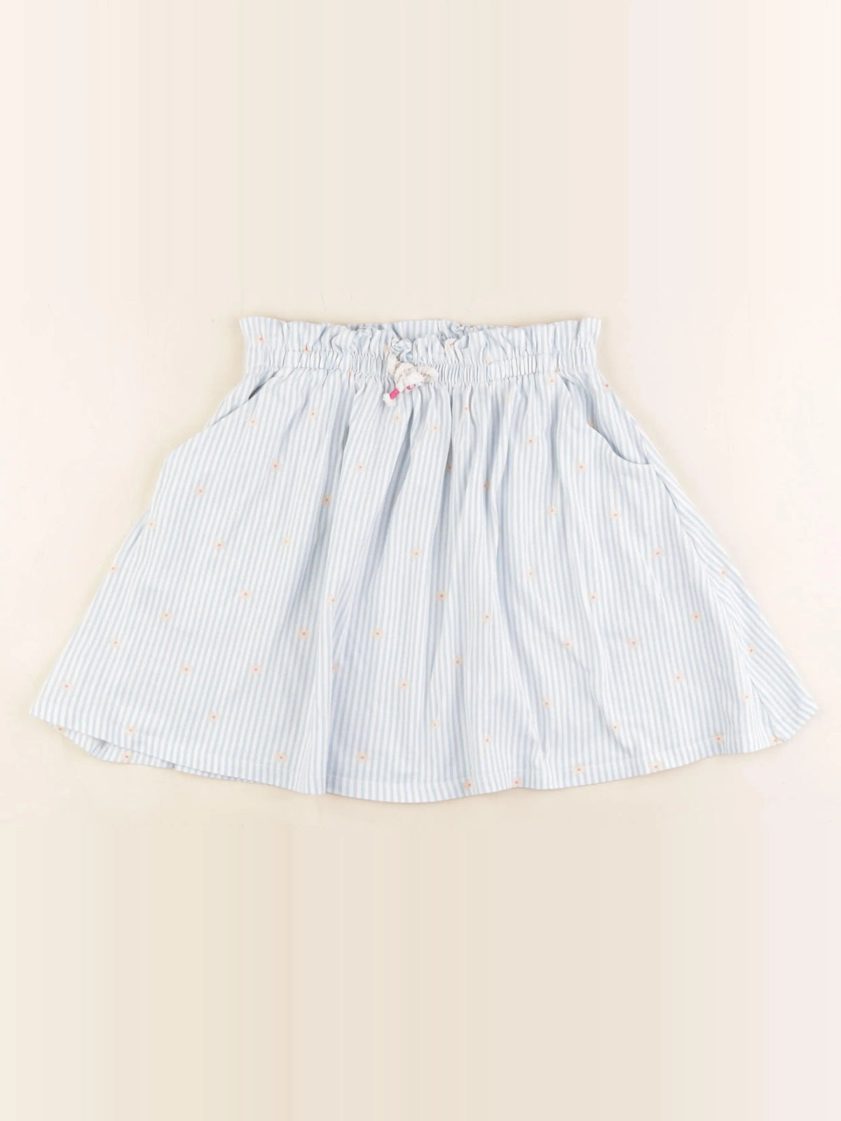 Vertbaudet - jupe bleu, blanc - 8 ans