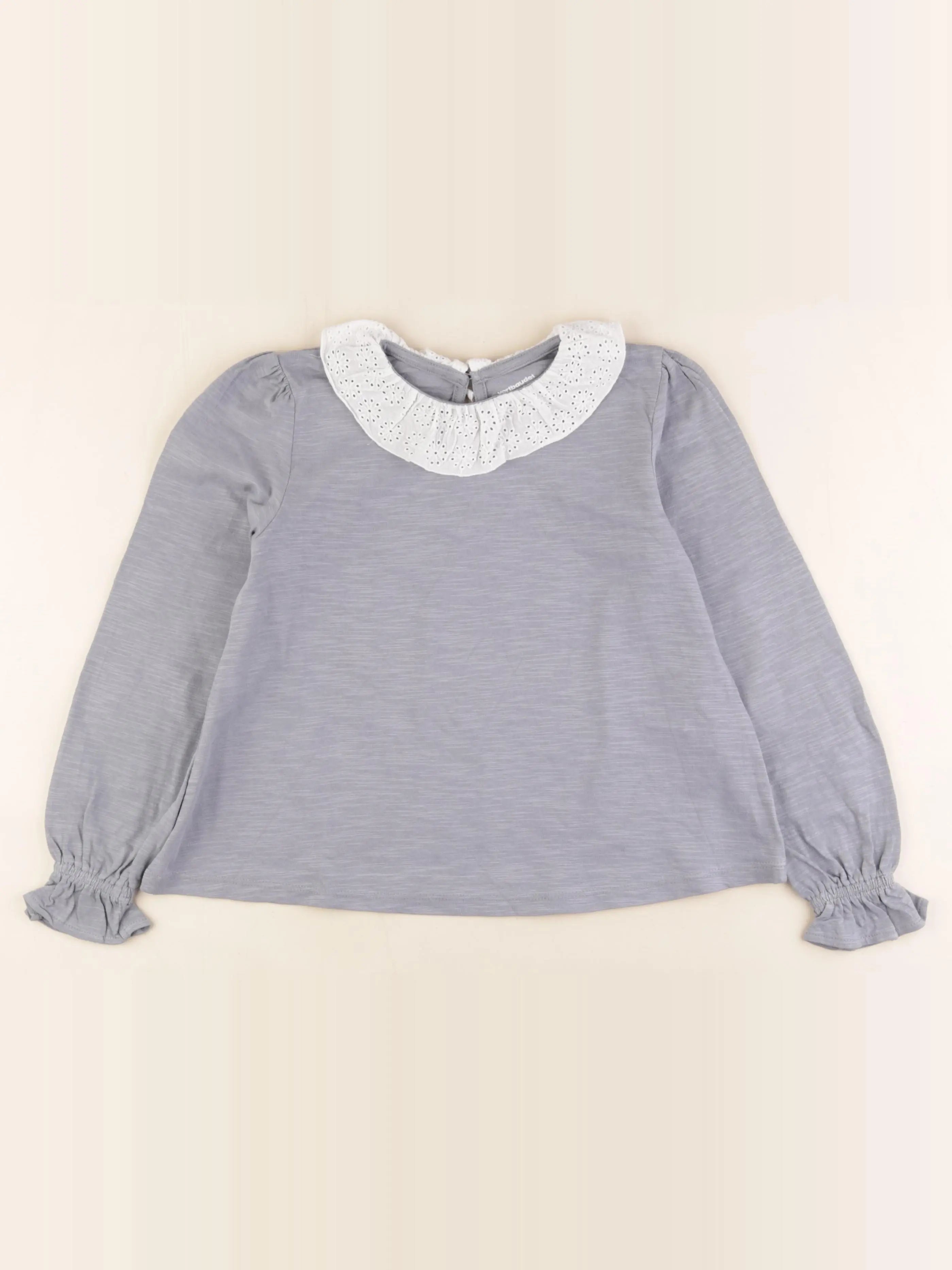Vertbaudet - tee-shirt bleu - 8 ans