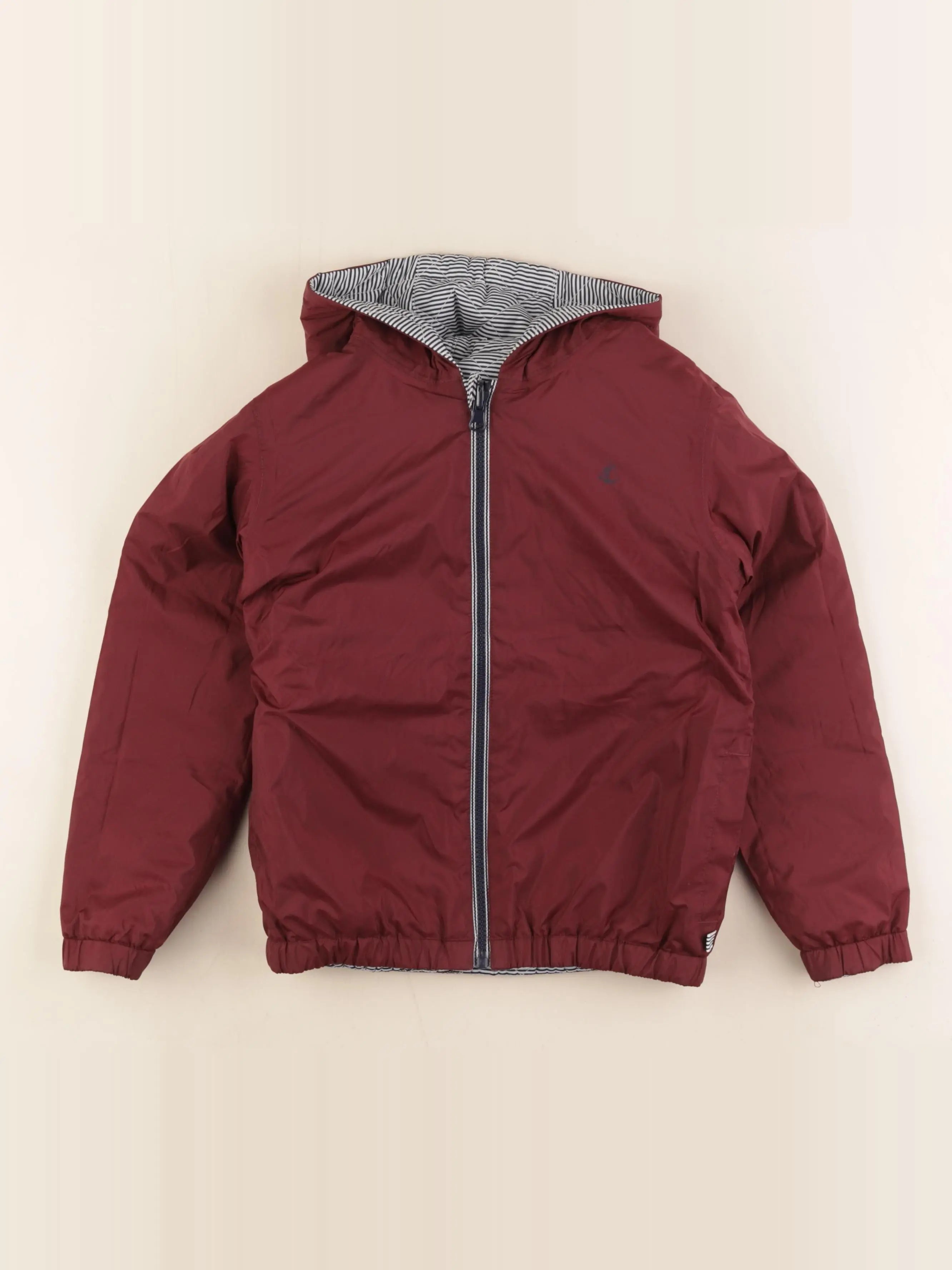 Petit Bateau - veste réversible bleu, rouge - 8 ans