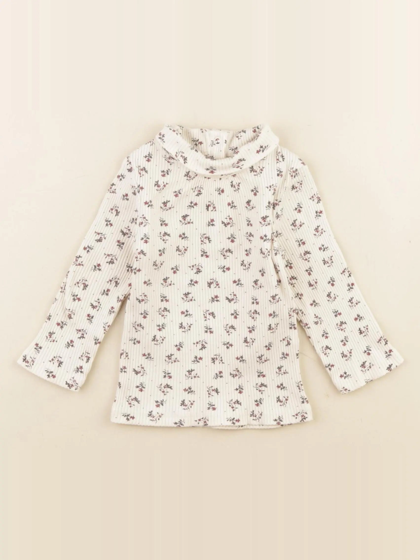 Vertbaudet - sous-pull beige - 9 mois