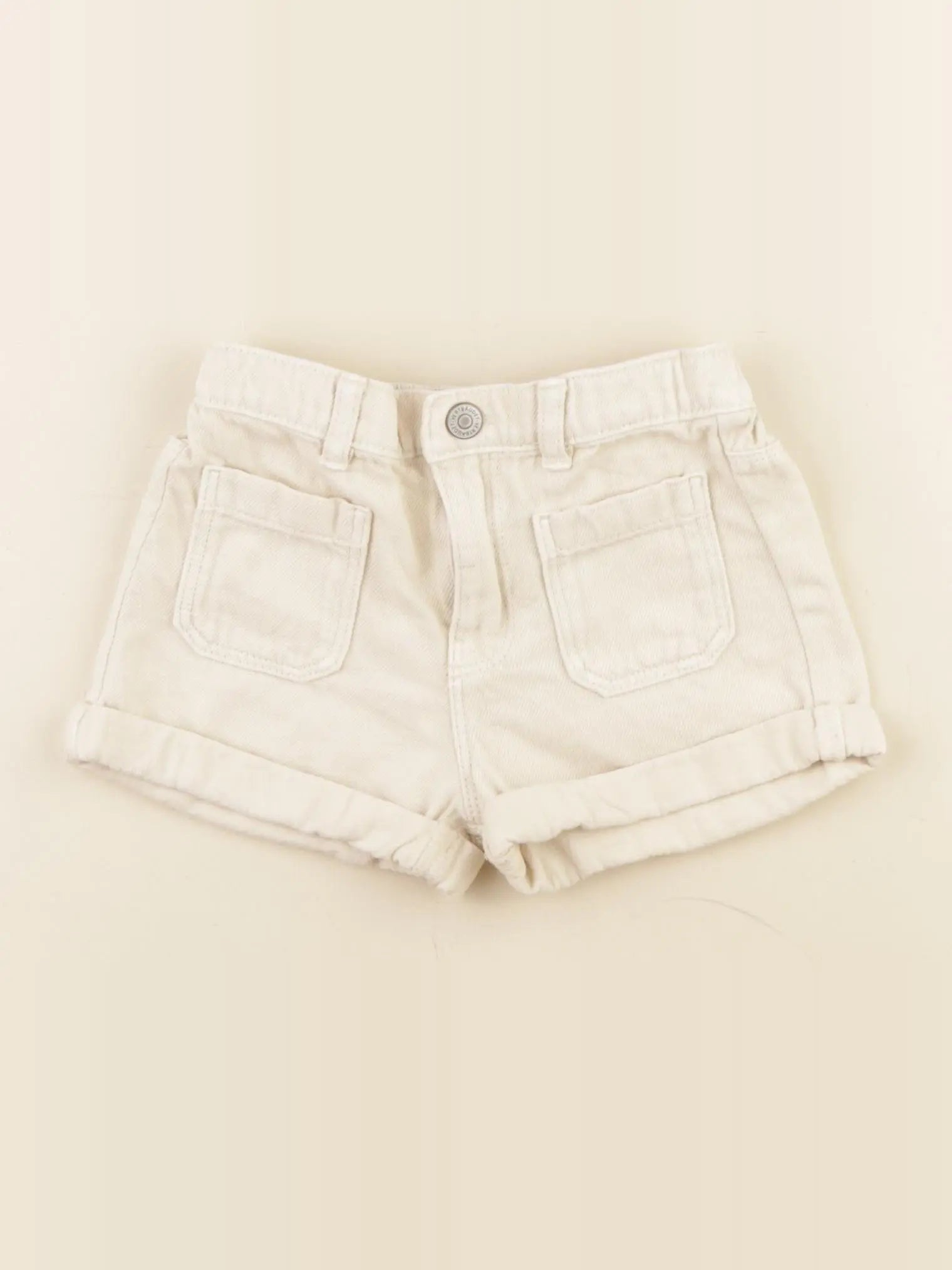 Vertbaudet - short beige - 2 ans