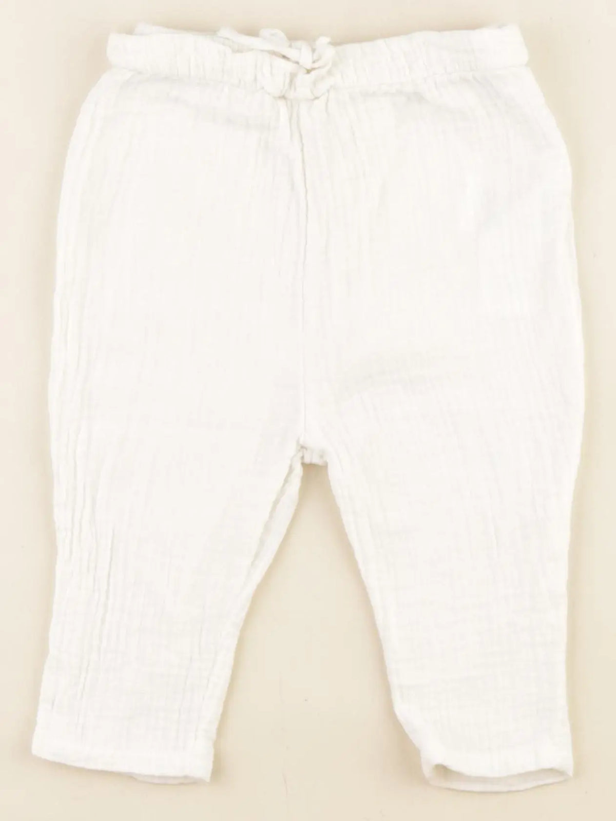 Vertbaudet - pantalon blanc - 12 mois
