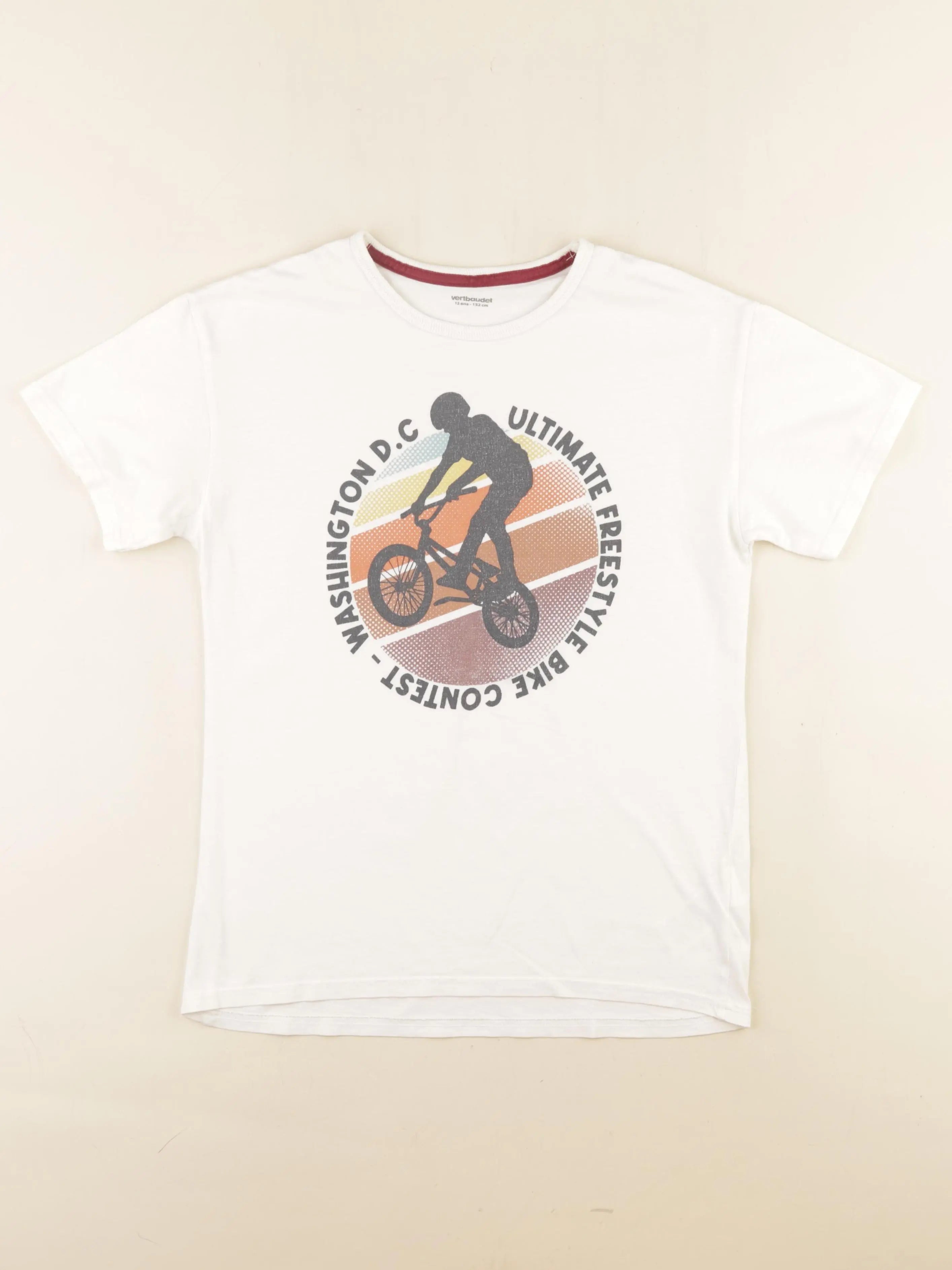 Vertbaudet - tee-shirt blanc - 12 ans