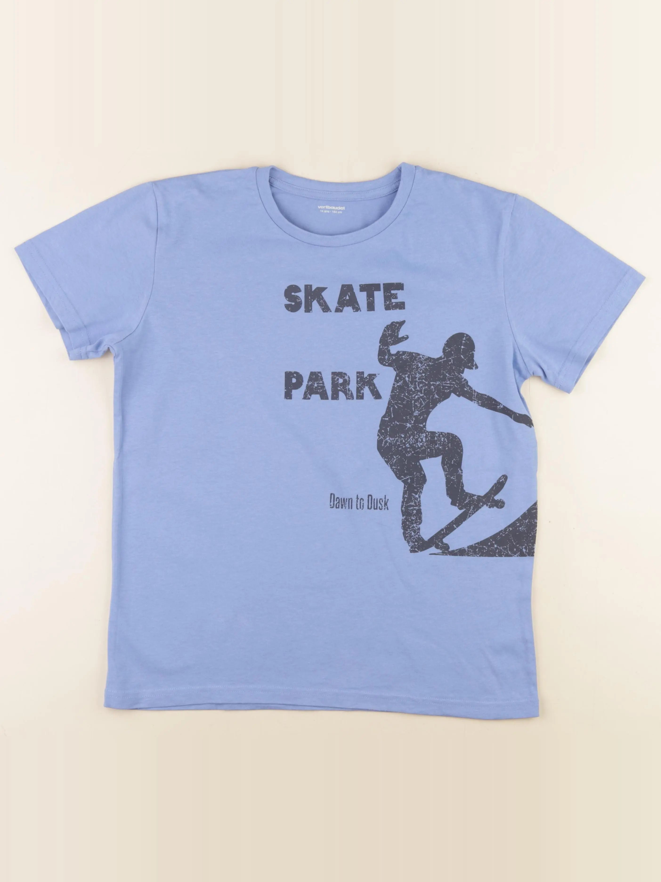 Vertbaudet - tee-shirt bleu - 14 ans