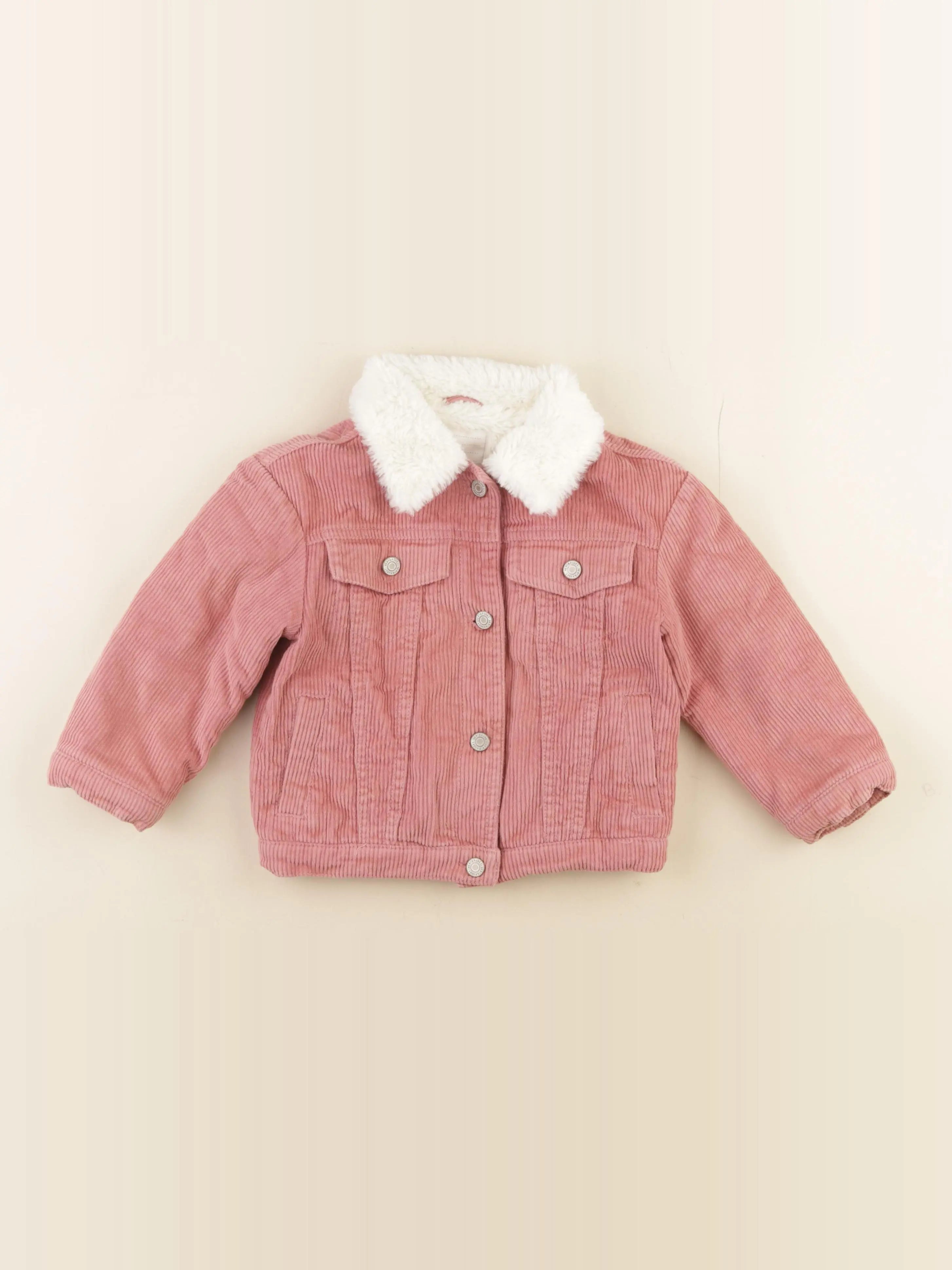 Vertbaudet - veste doublé rose - 4 ans