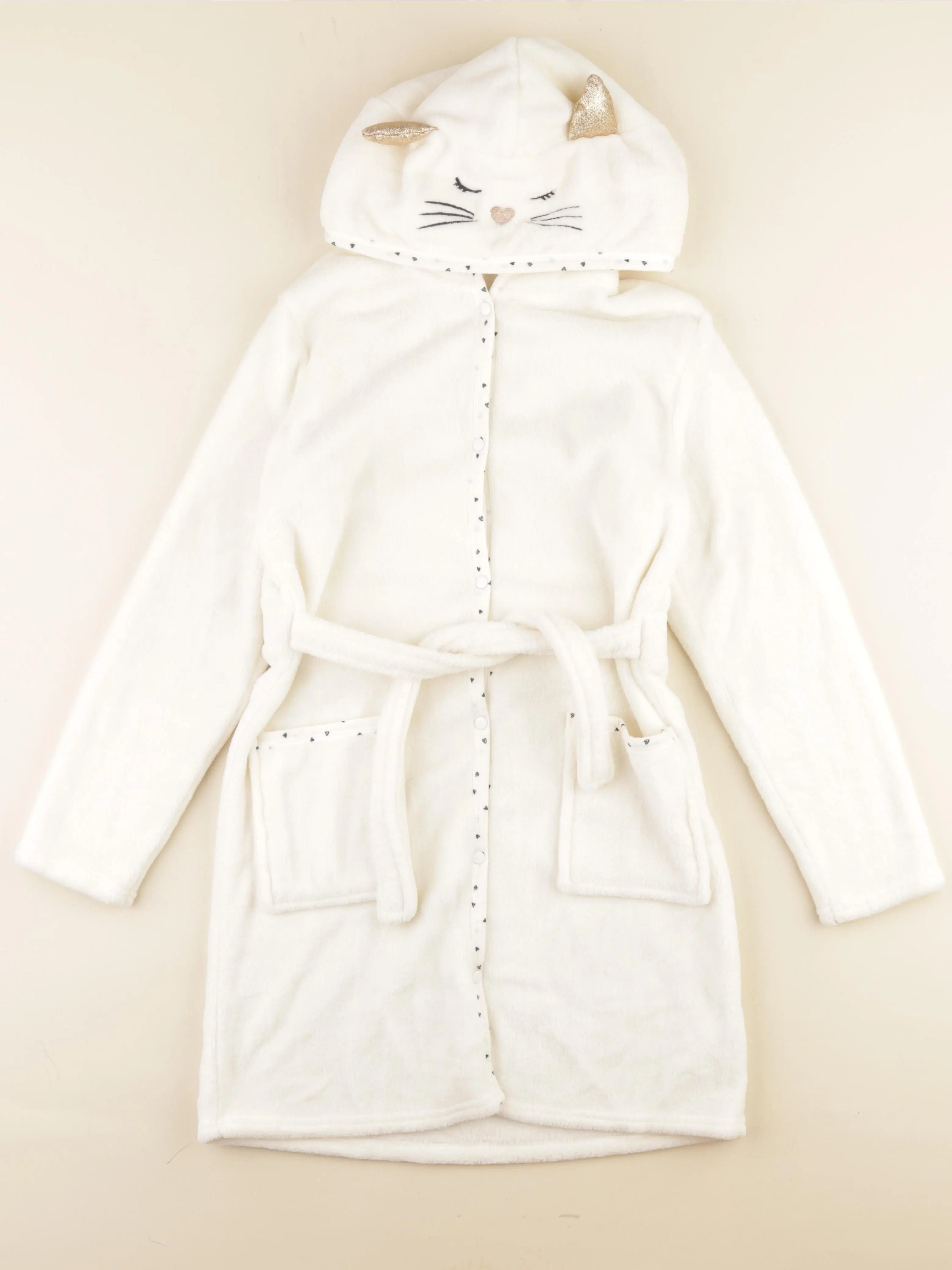 Vertbaudet - robe de chambre blanc - 12 ans