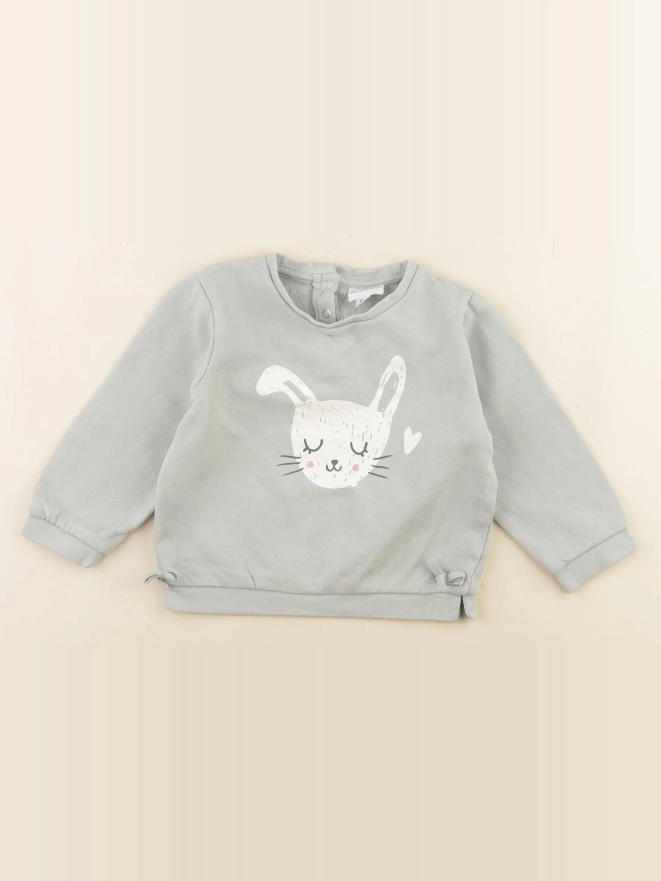 Vertbaudet - sweat vert - 2 ans