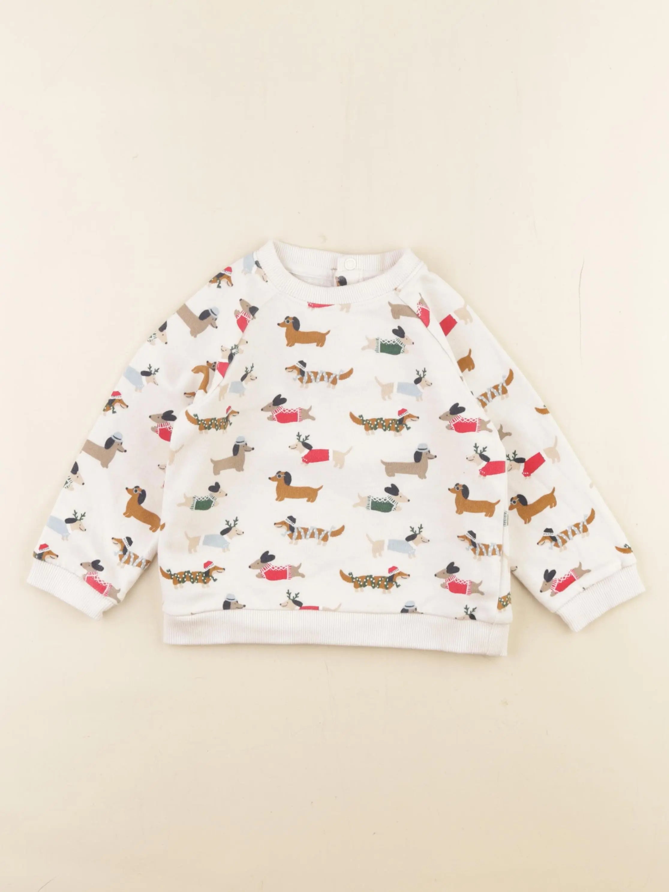 Boutchou - sweat blanc, rouge - 36 mois