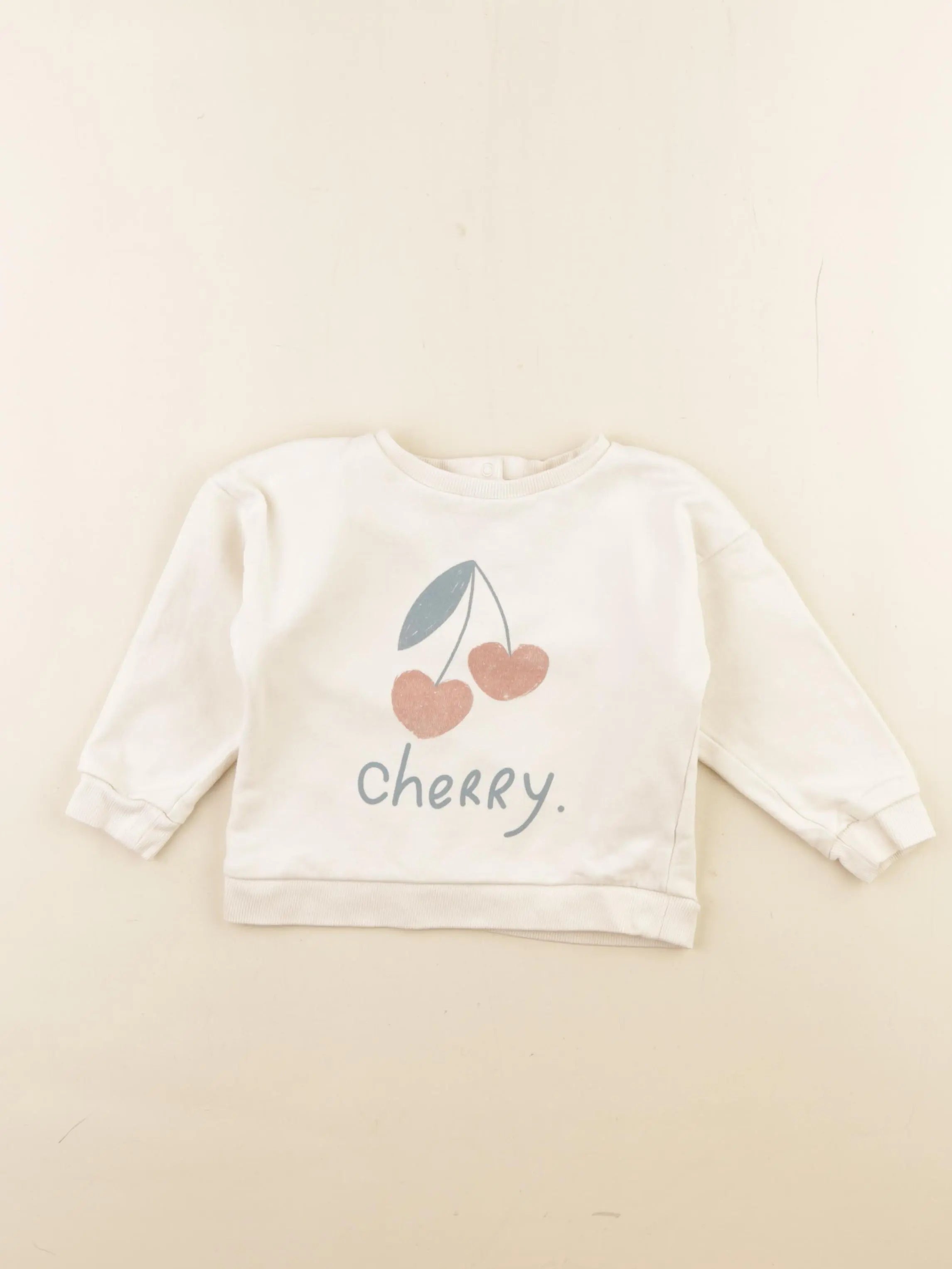 Vertbaudet - sweat beige - 24 mois