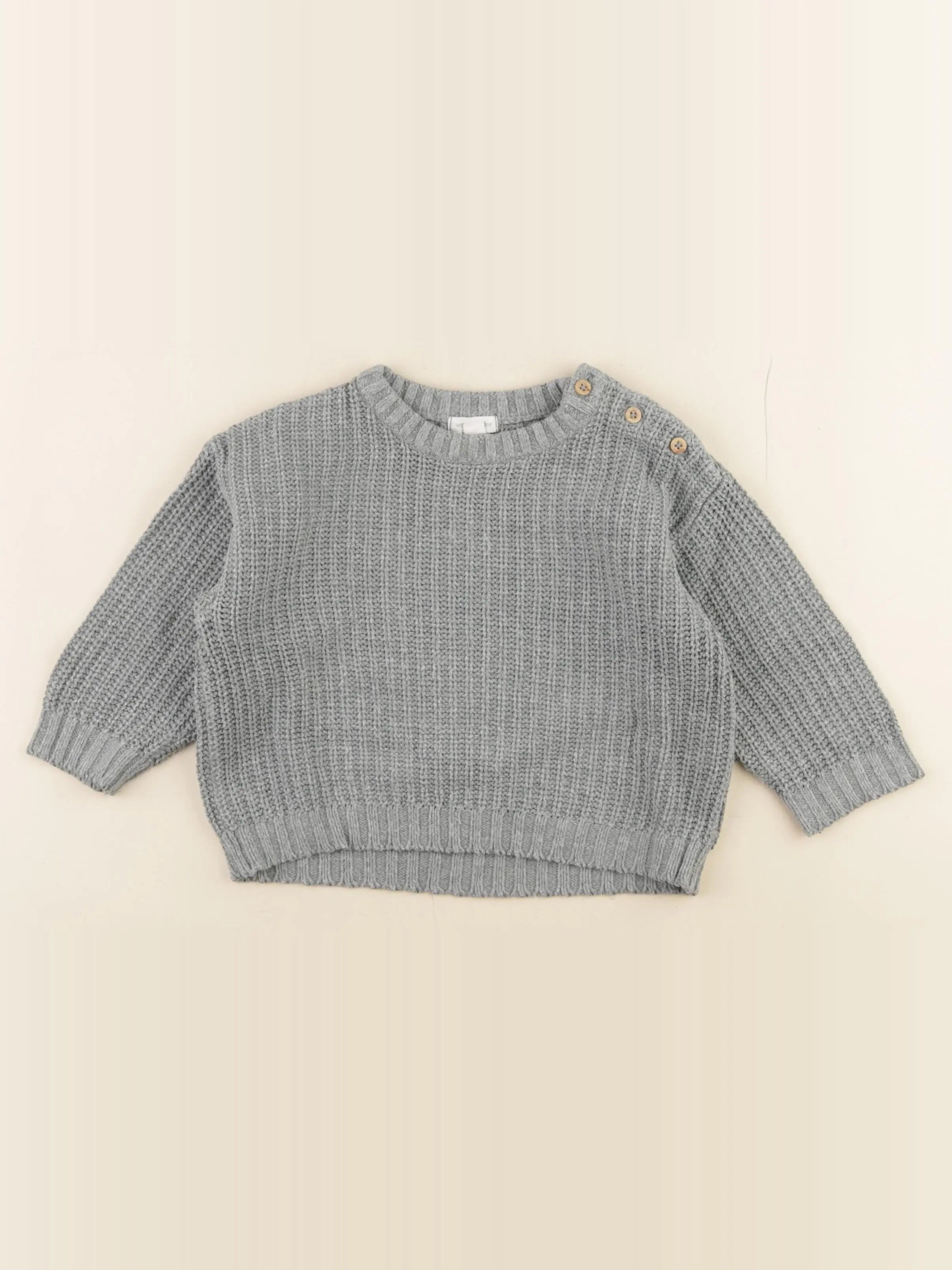 Vertbaudet - pull vert - 18 mois