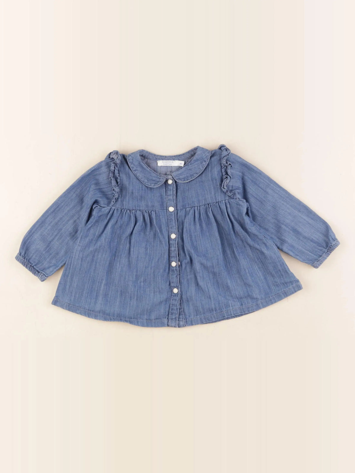 Boutchou - blouse bleu - 6 mois