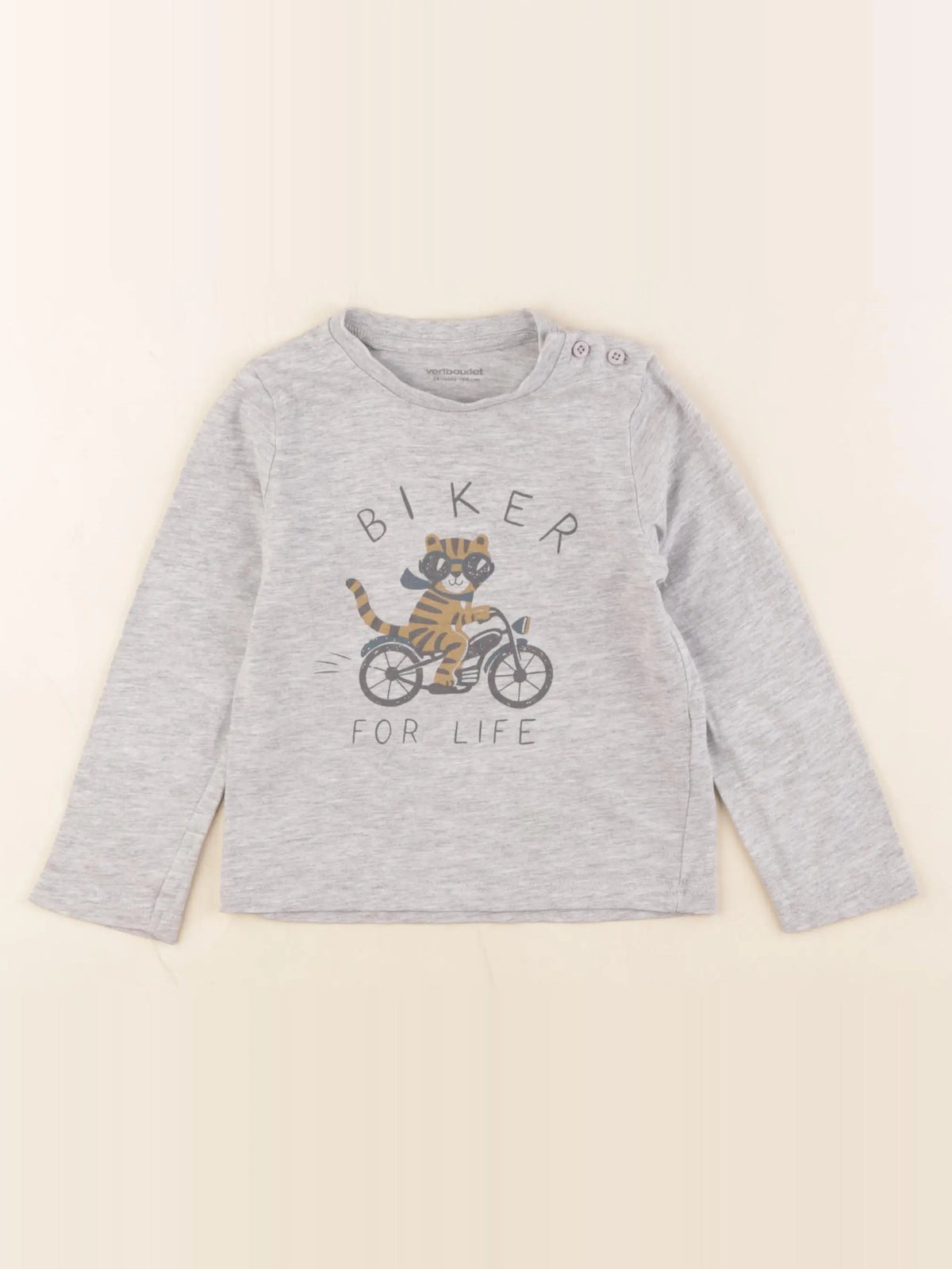 Vertbaudet - tee-shirt gris - 24 mois