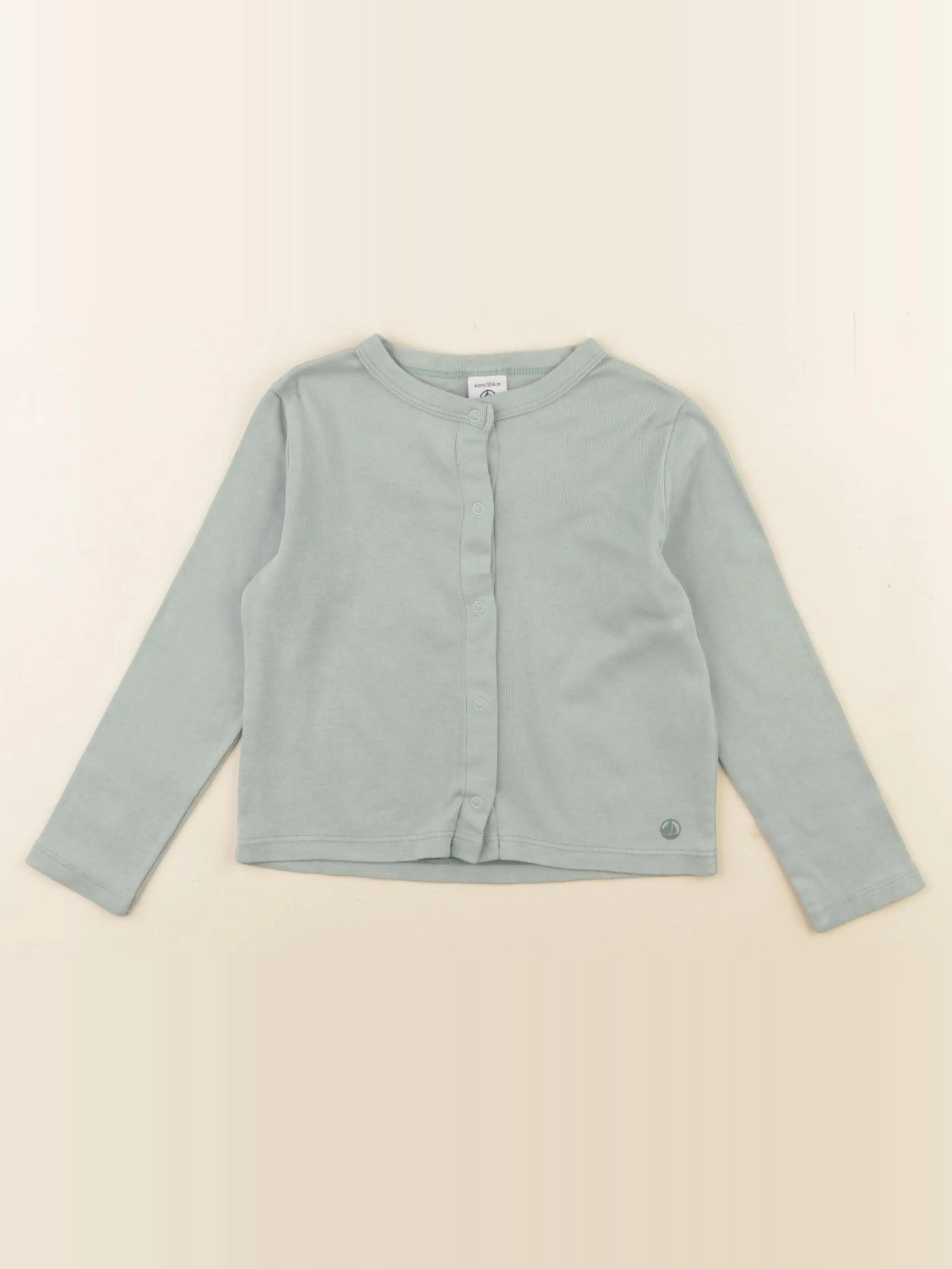 Petit Bateau - tee-shirt vert - 4 ans
