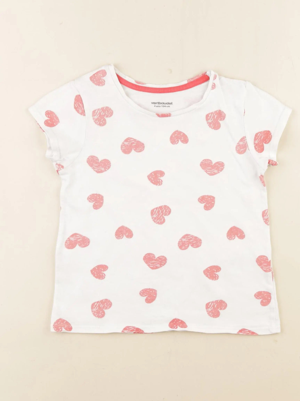 Vertbaudet - tee-shirt blanc - 4 ans