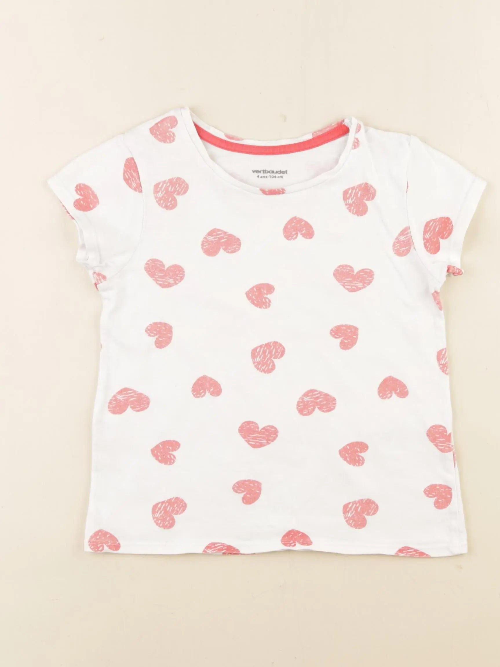 Vertbaudet - tee-shirt blanc - 4 ans