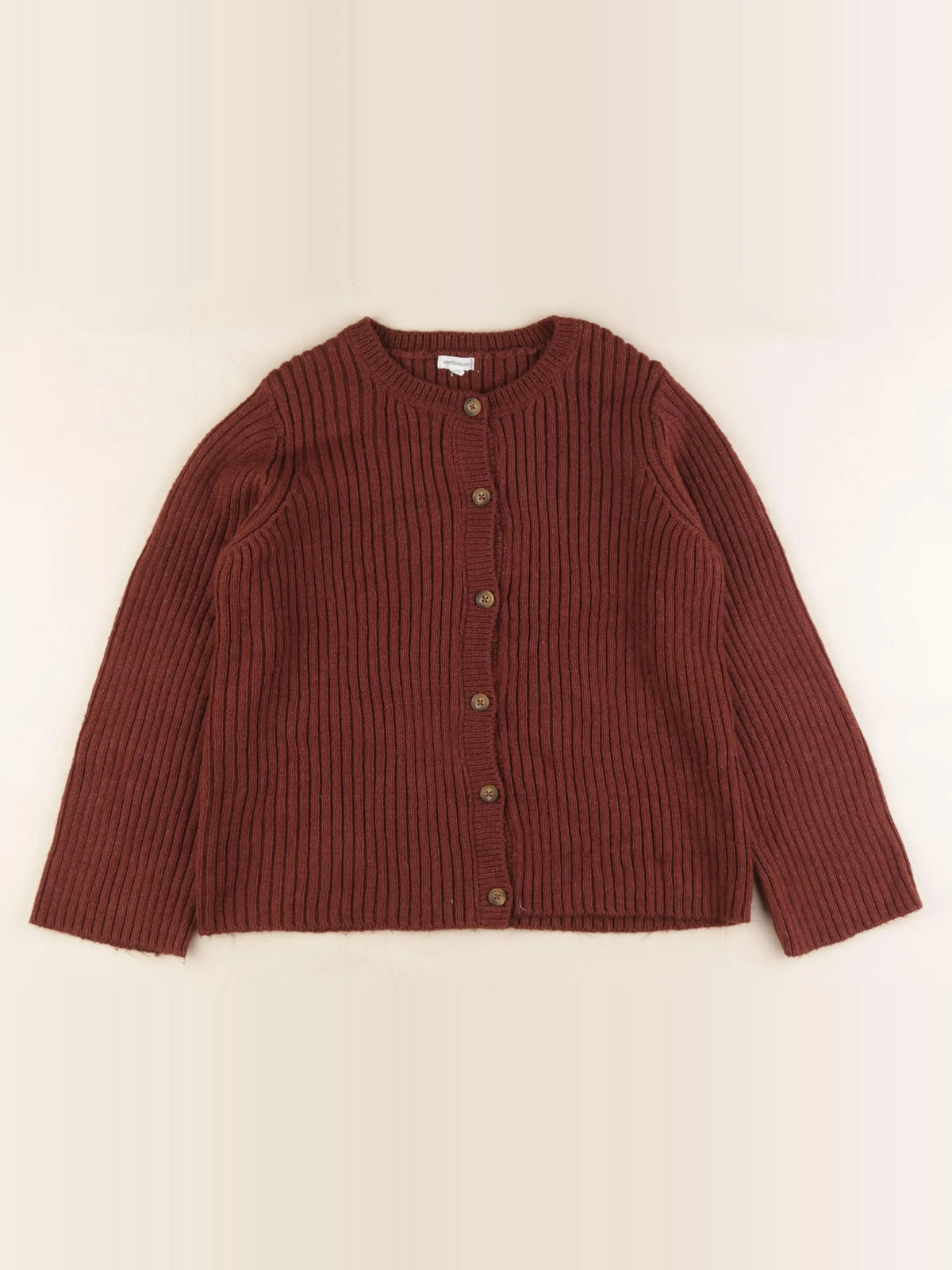 Vertbaudet - gilet marron - 12 ans