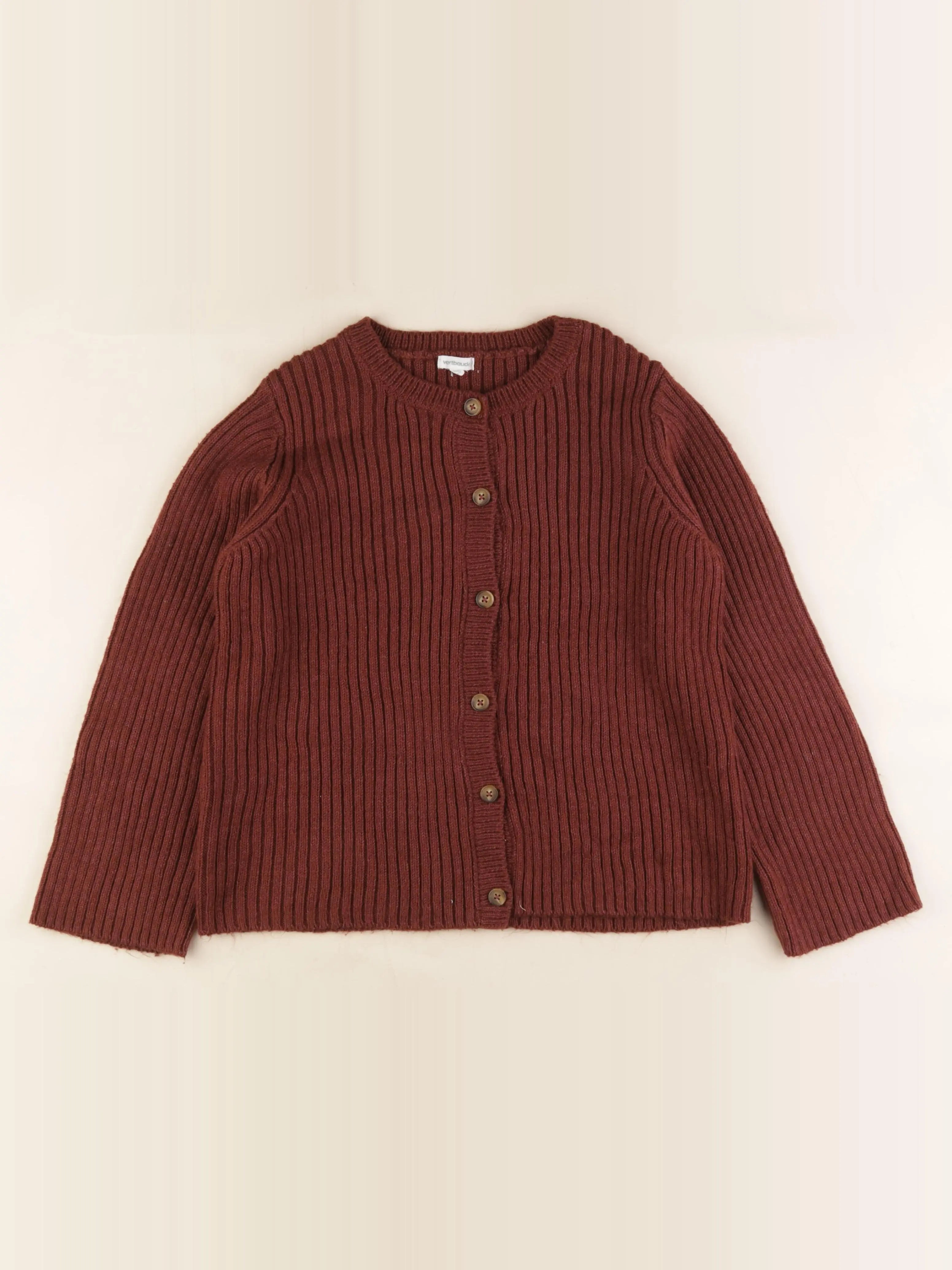 Vertbaudet - gilet marron - 12 ans