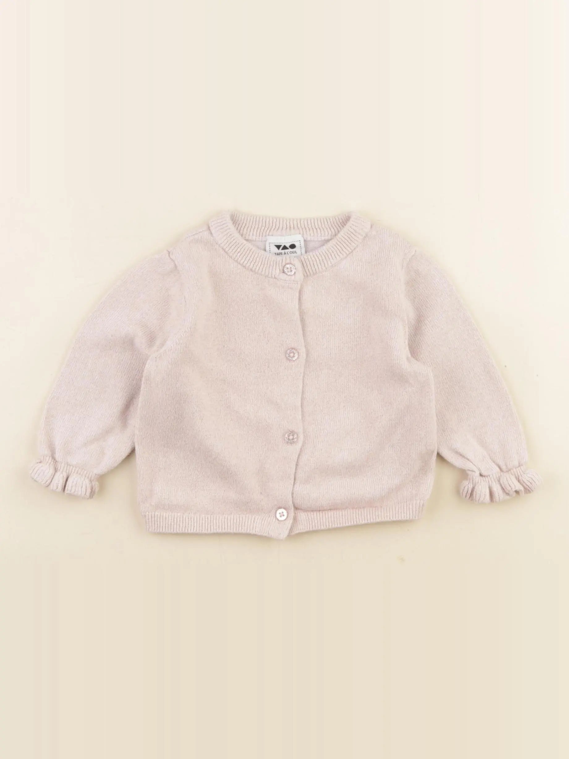 Tape à l'oeil - gilet rose, or - 6 mois