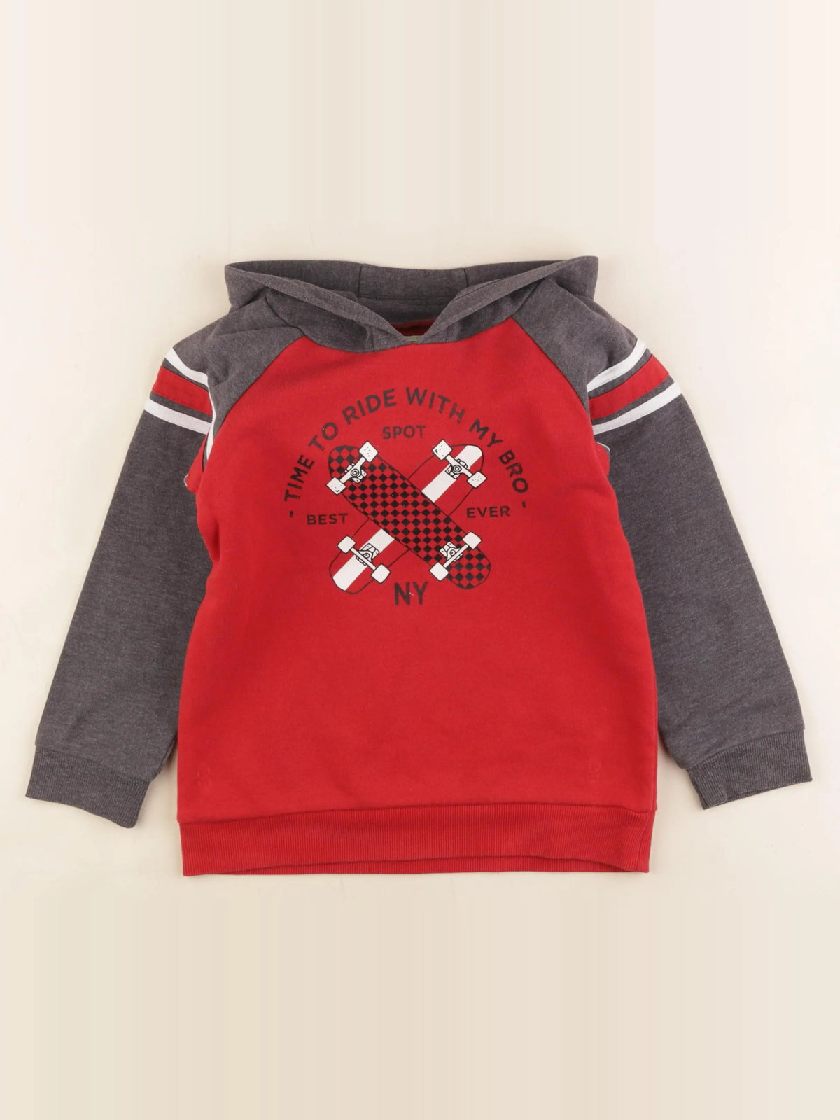 Vertbaudet - sweat multicolore - 8 ans