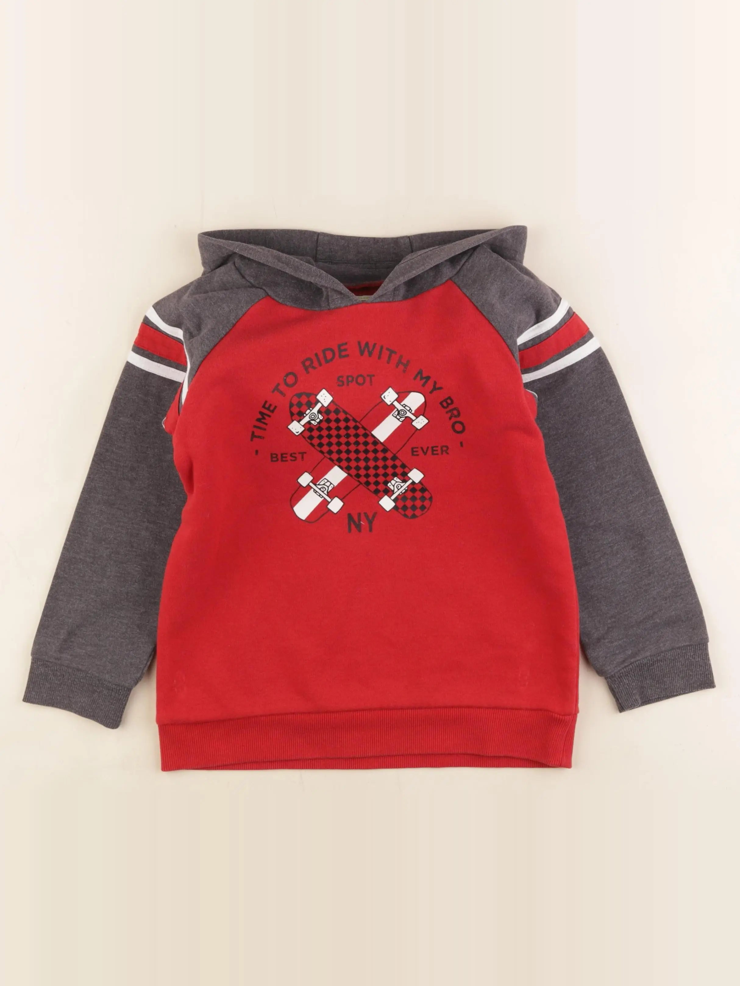 Vertbaudet - sweat multicolore - 8 ans