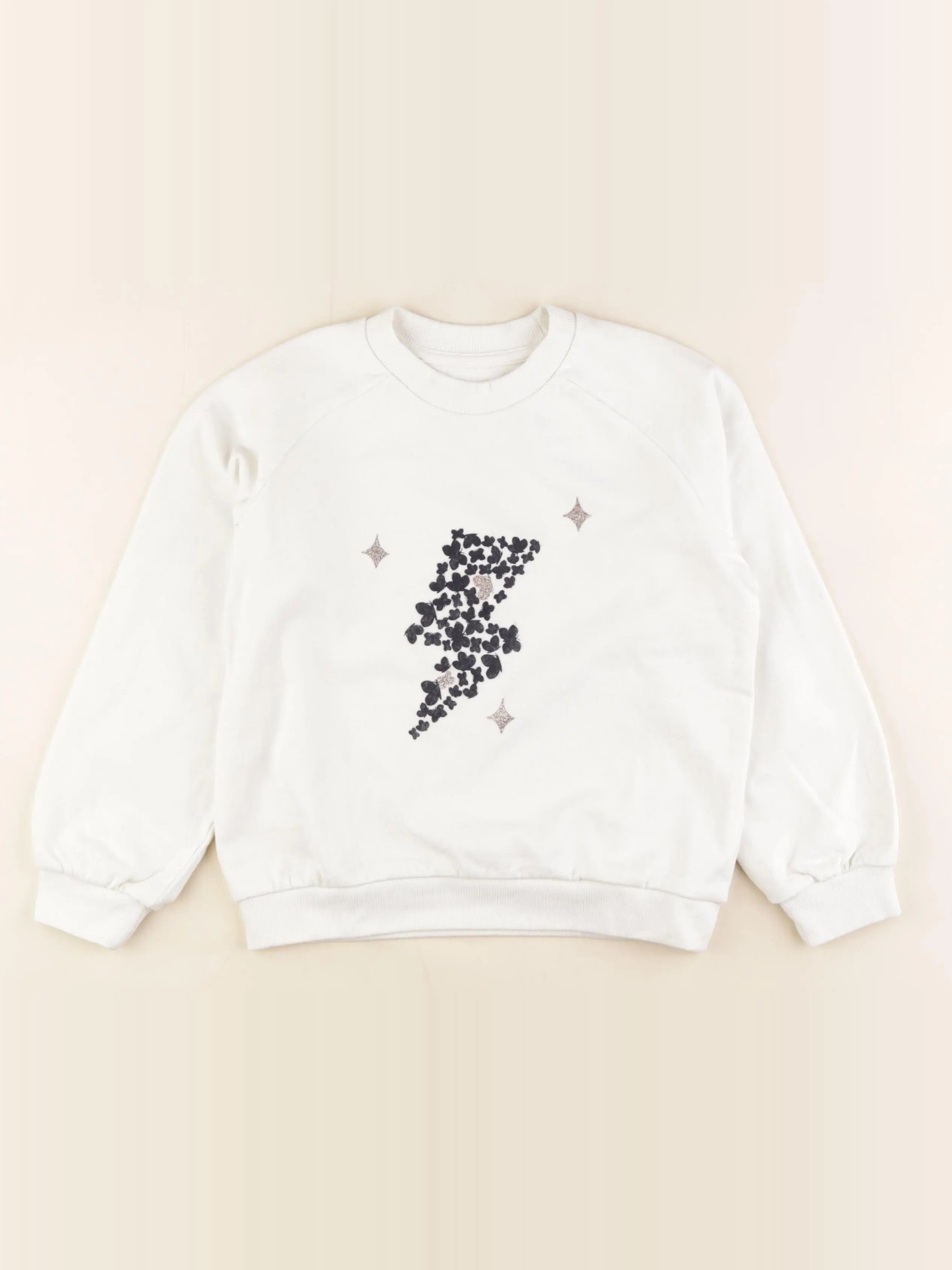 Vertbaudet - sweat blanc - 8 ans