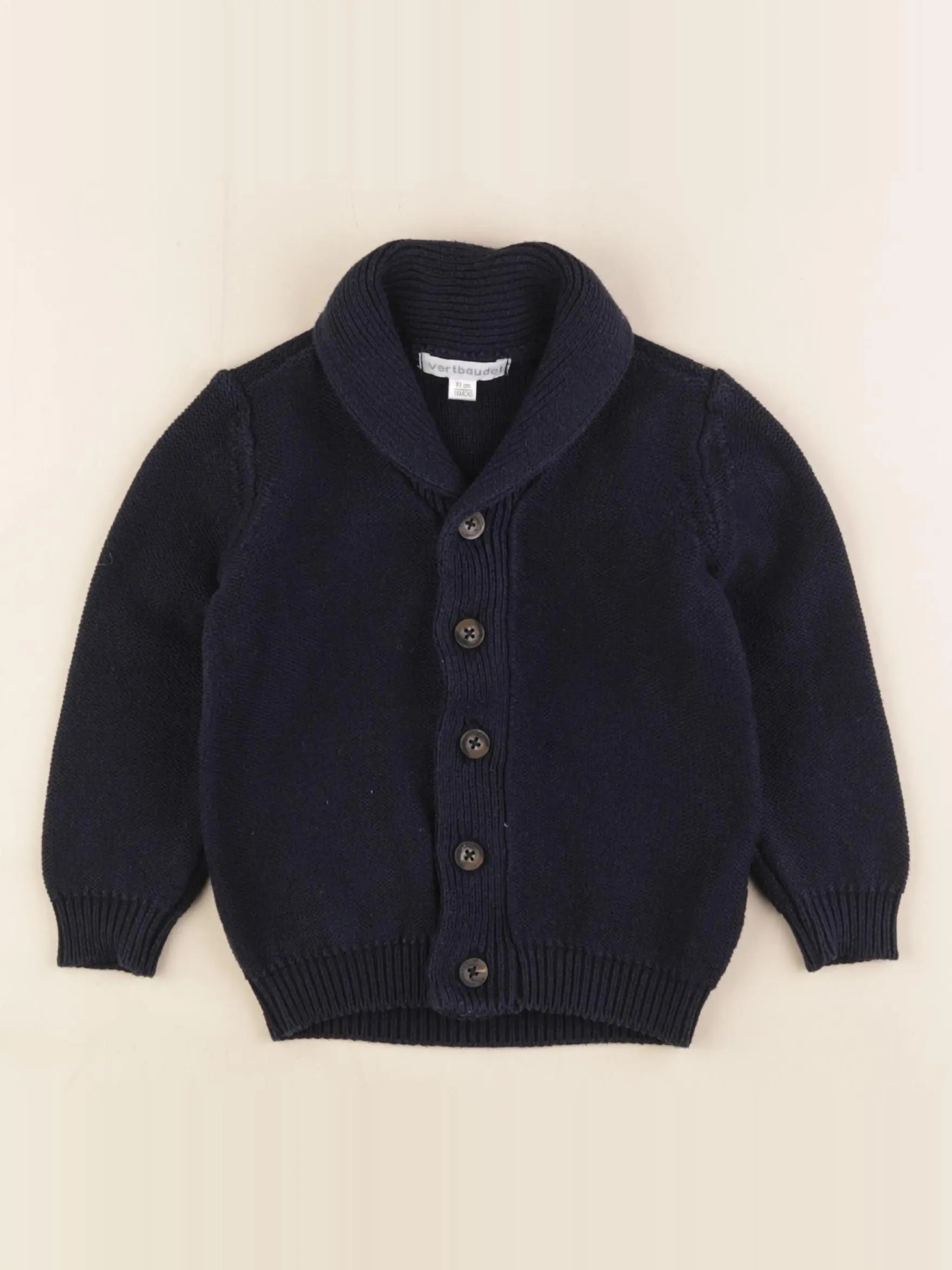 Vertbaudet - gilet bleu - 18 mois